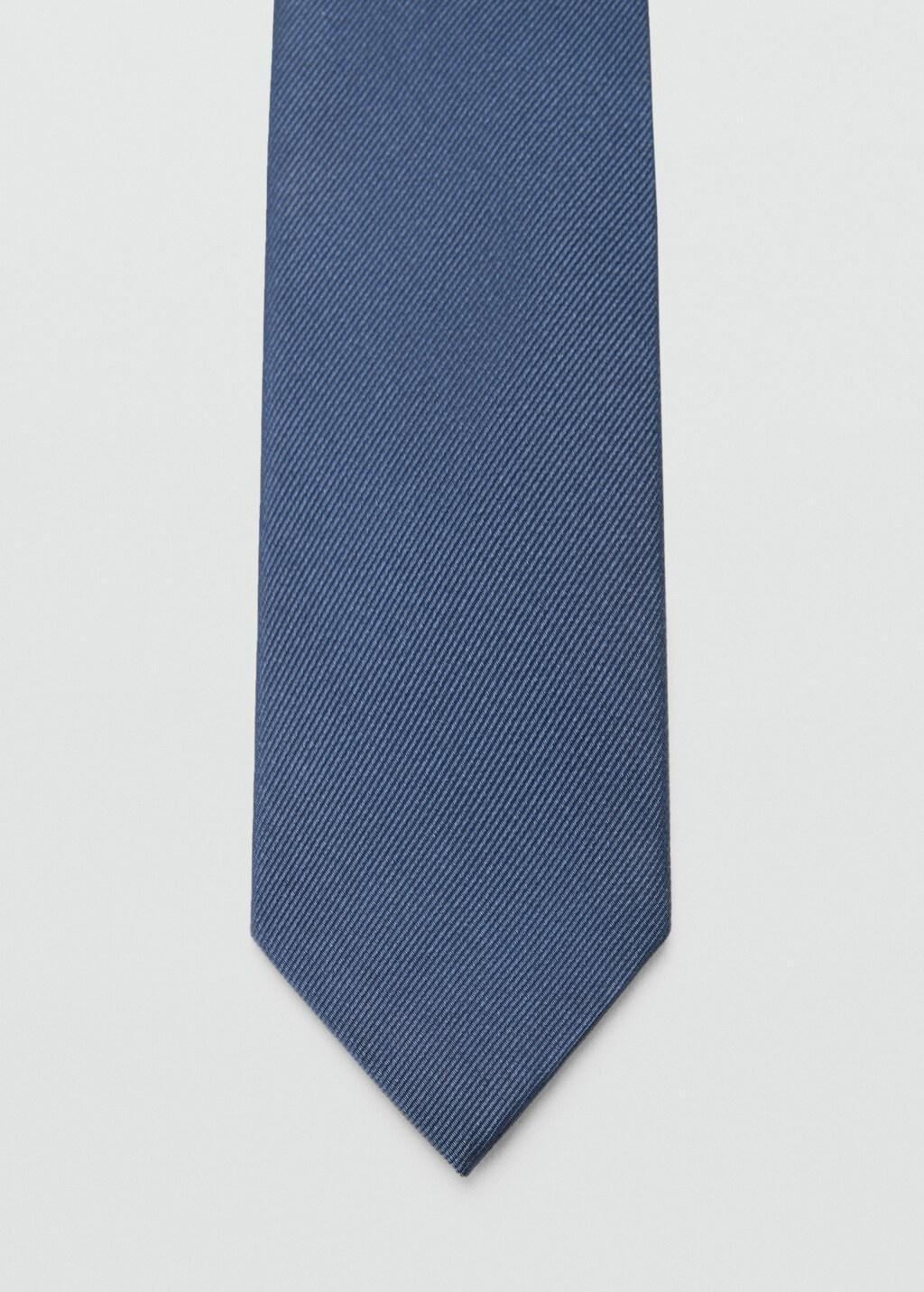 Blue Plain Silk Tie, Light-Pastel Blue, large image number 3
