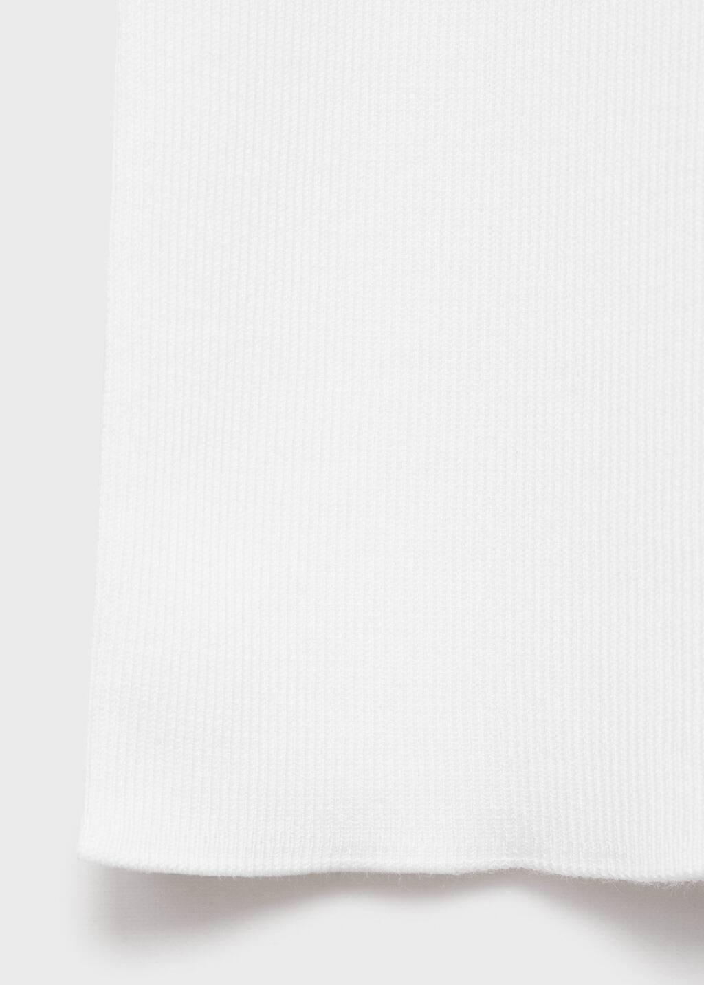 White Fine-Knit Top, , large image number 2