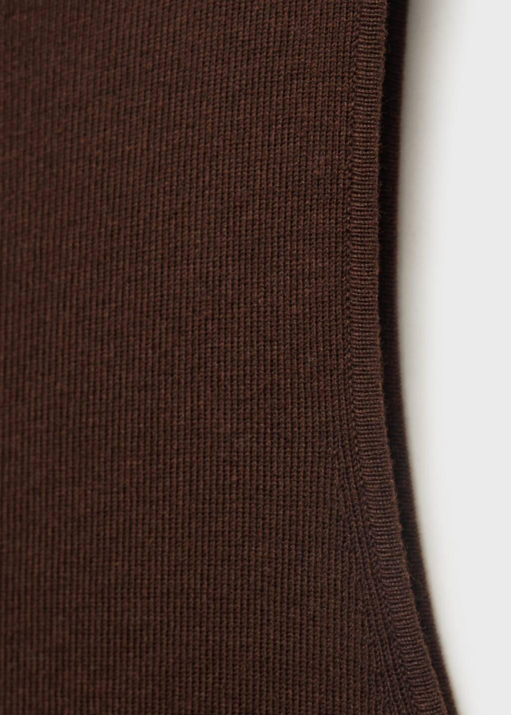 Brown Fine-Knit Top, , large image number 4