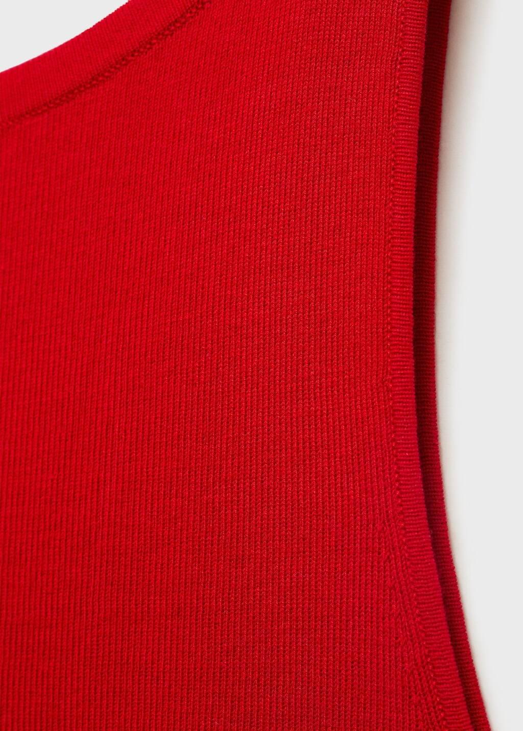 Red Fine-Knit Top, , large image number 2