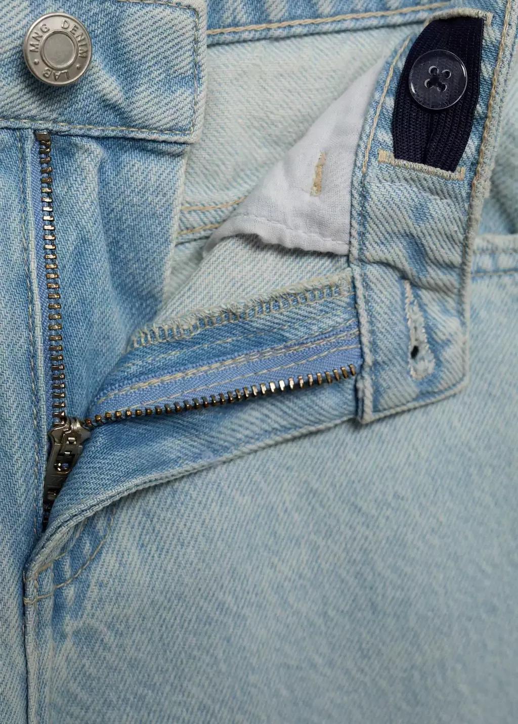 Blue Wideleg Jeans With Turned-Up Hem, Open Blue, large image number 2