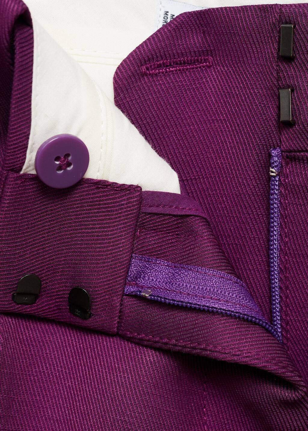 Fuchsia Straight-Fit Suit Trousers, , large image number 3