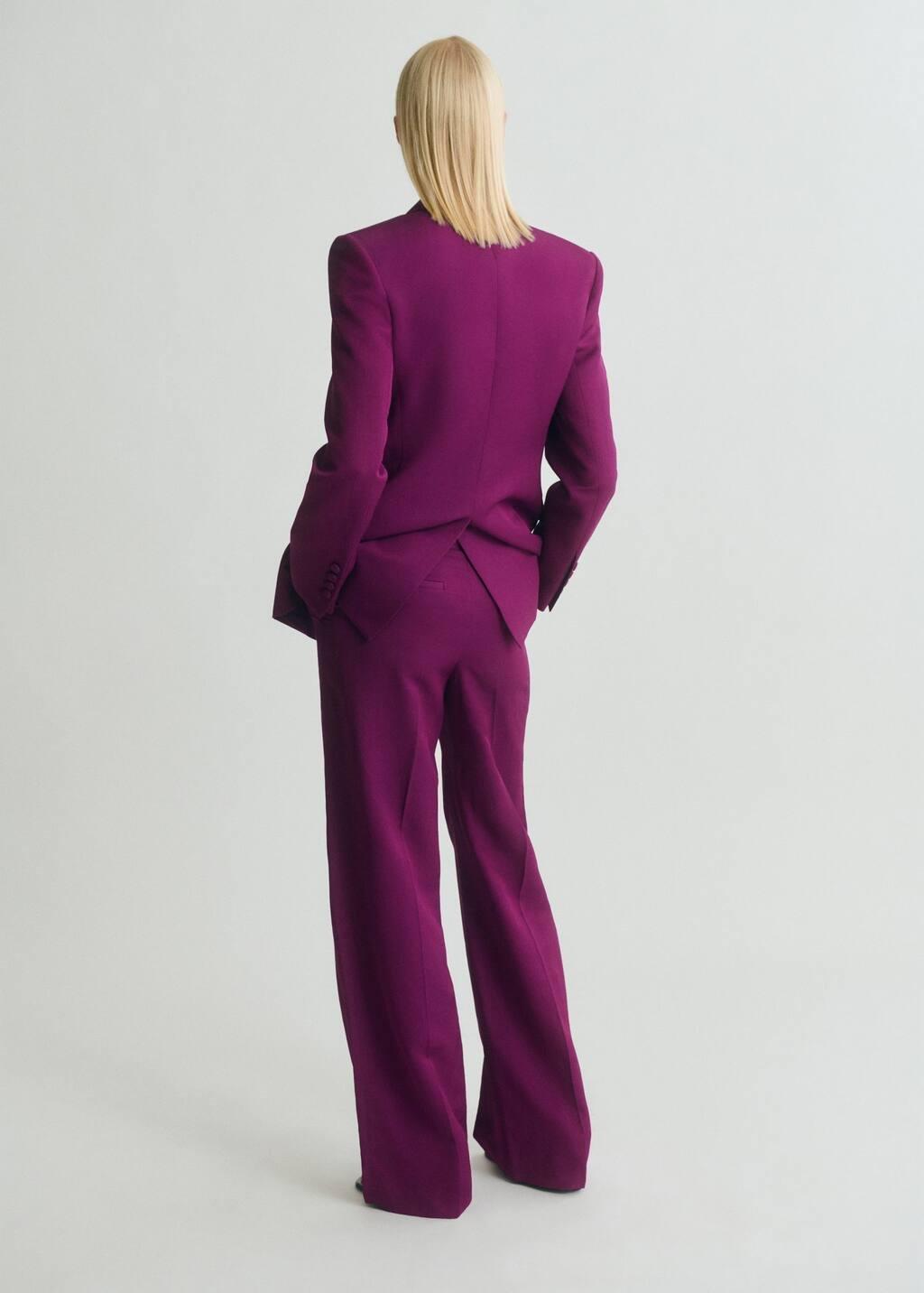 Fuchsia Straight-Fit Suit Trousers, , large image number 5