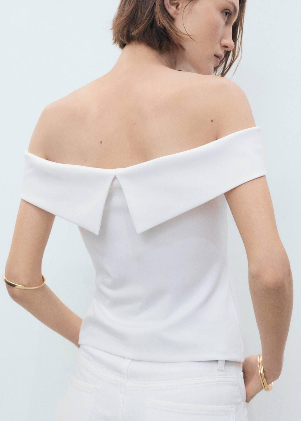 White Strapless Top, , large image number 2