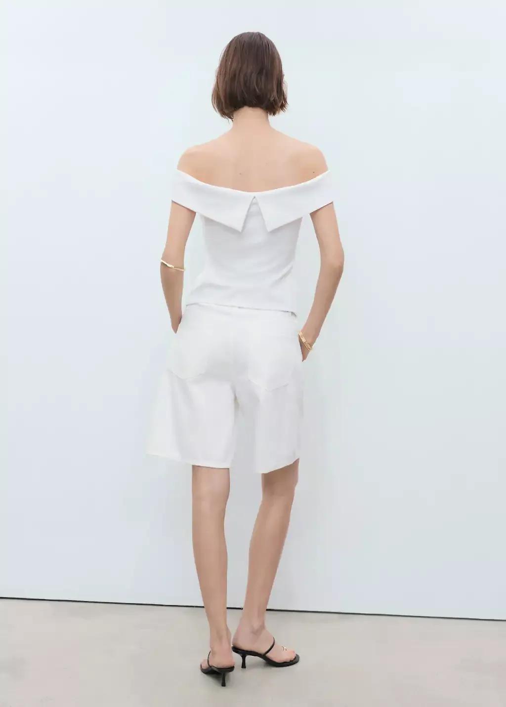 White Strapless Top, , large image number 5