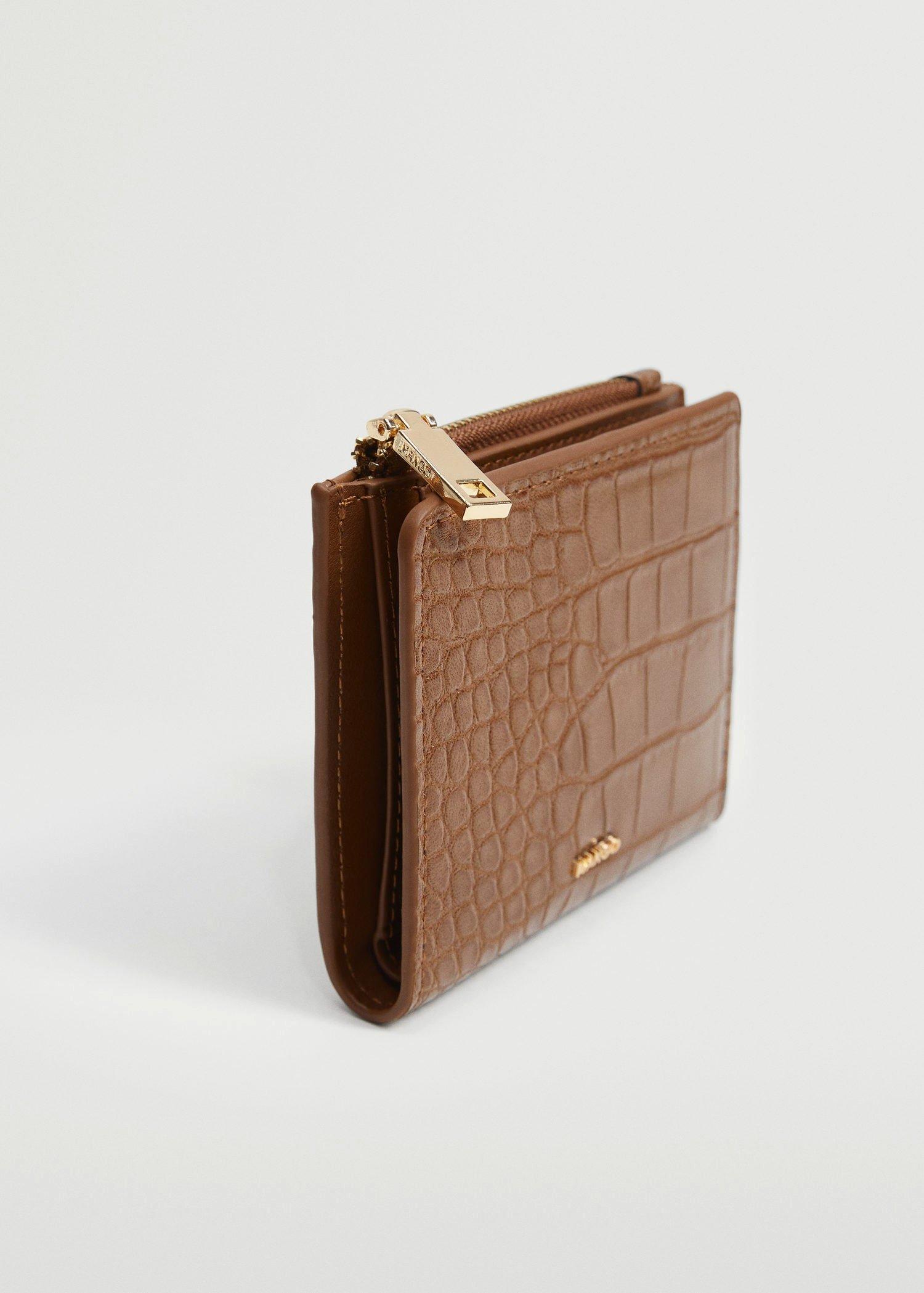 Medium Brown Croc-Effect Wallet, Women, , large image number 2