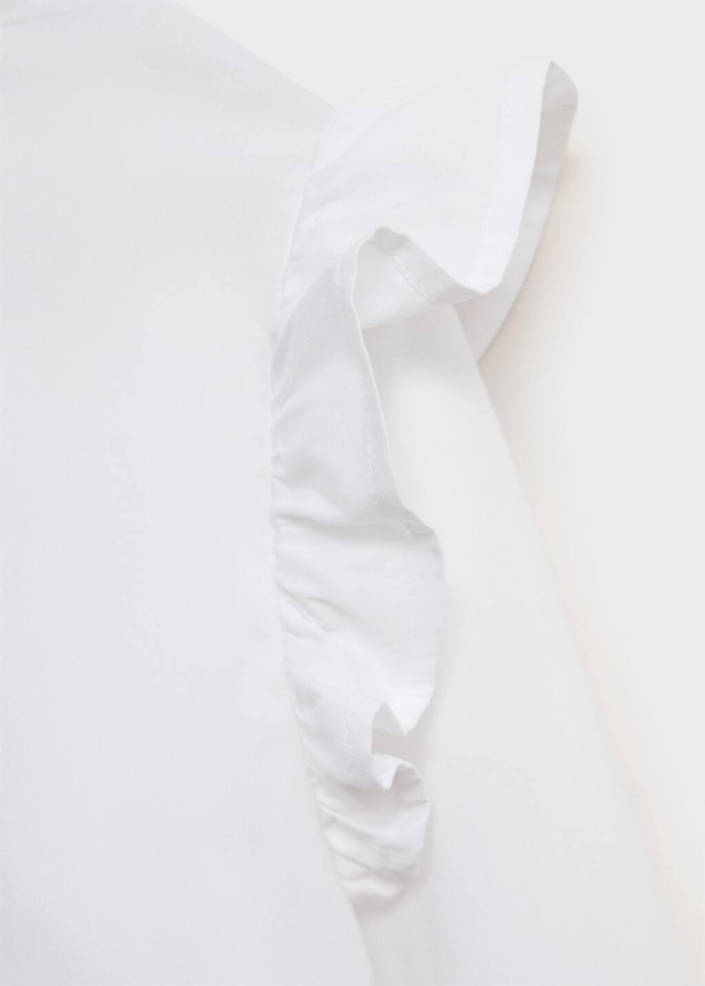 White Shirt With Ruffle Detail, , large image number 1