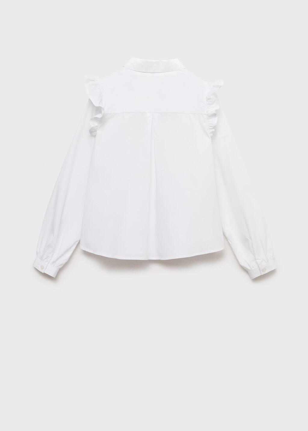White Shirt With Ruffle Detail, , large image number 2