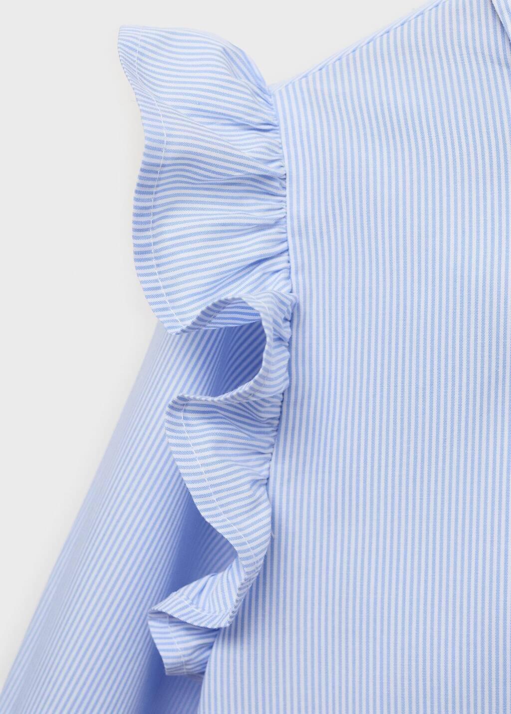 Blue Shirt With Ruffle Detail, , large image number 2