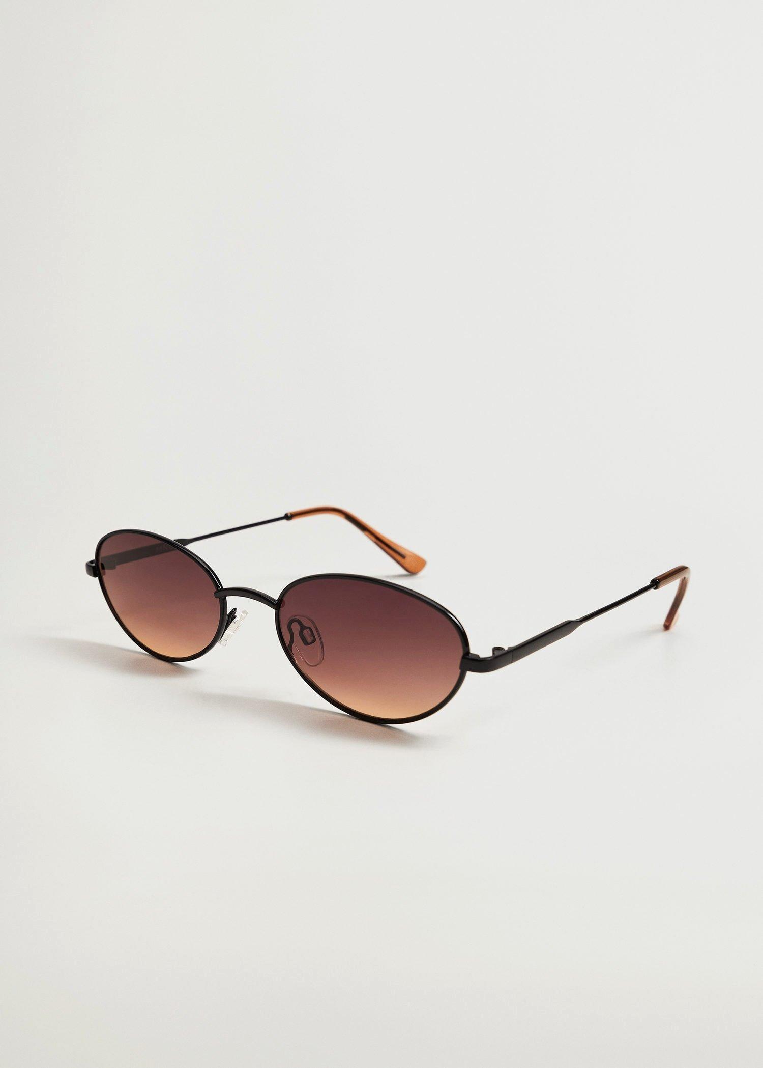 Black Metallic Frame Sunglasses, Women, , large image number 0