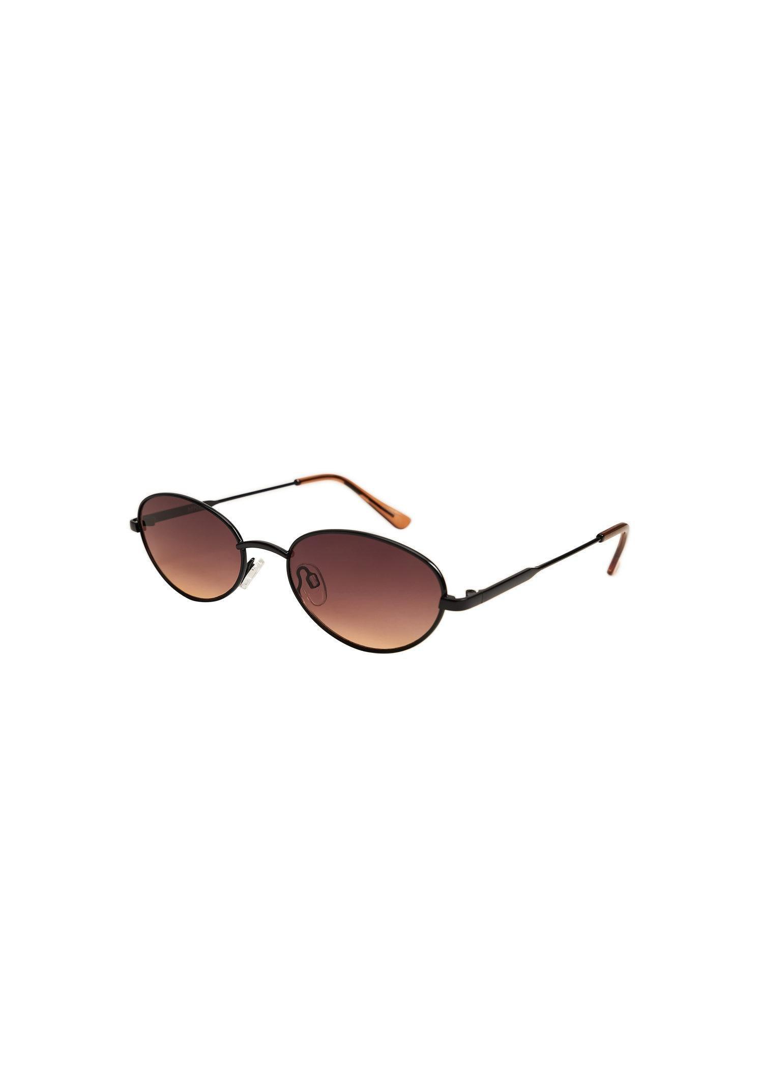Black Metallic Frame Sunglasses, Women, , large image number 1