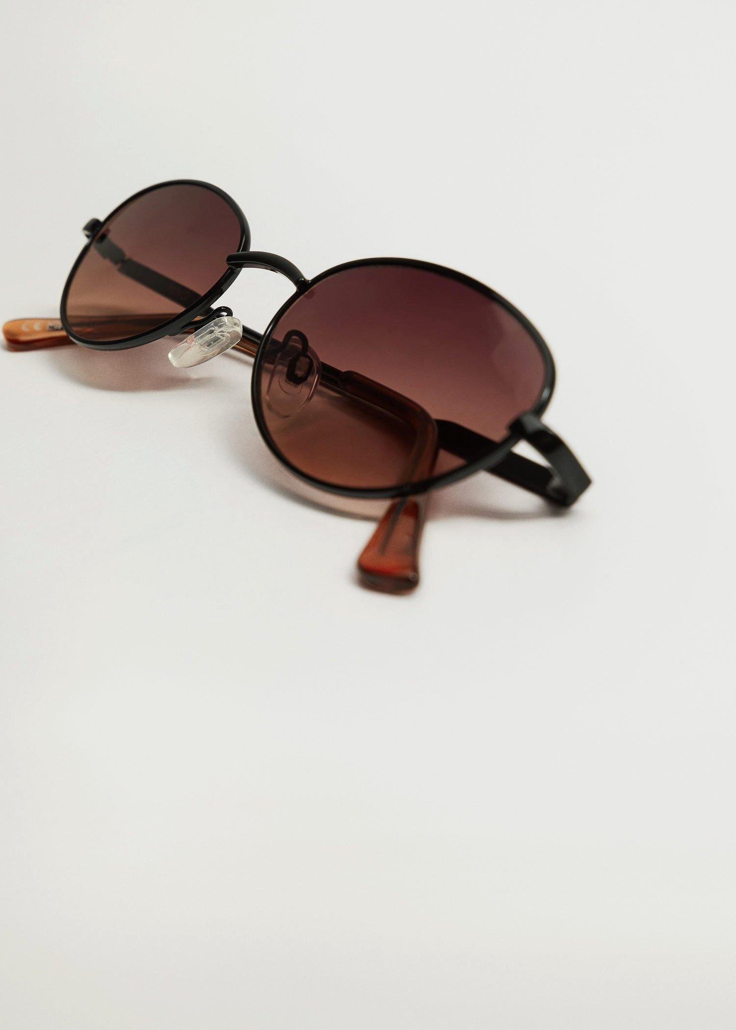 Black Metallic Frame Sunglasses, Women, , large image number 2
