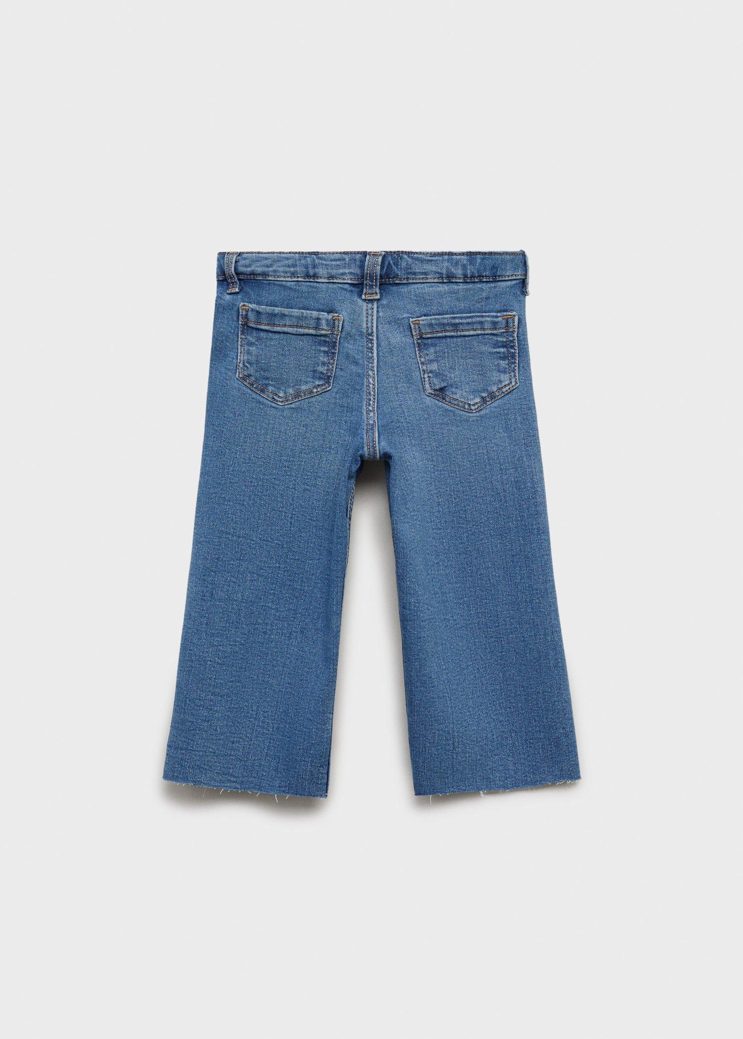 Blue Cotton Culotte Jeans, , large image number 2