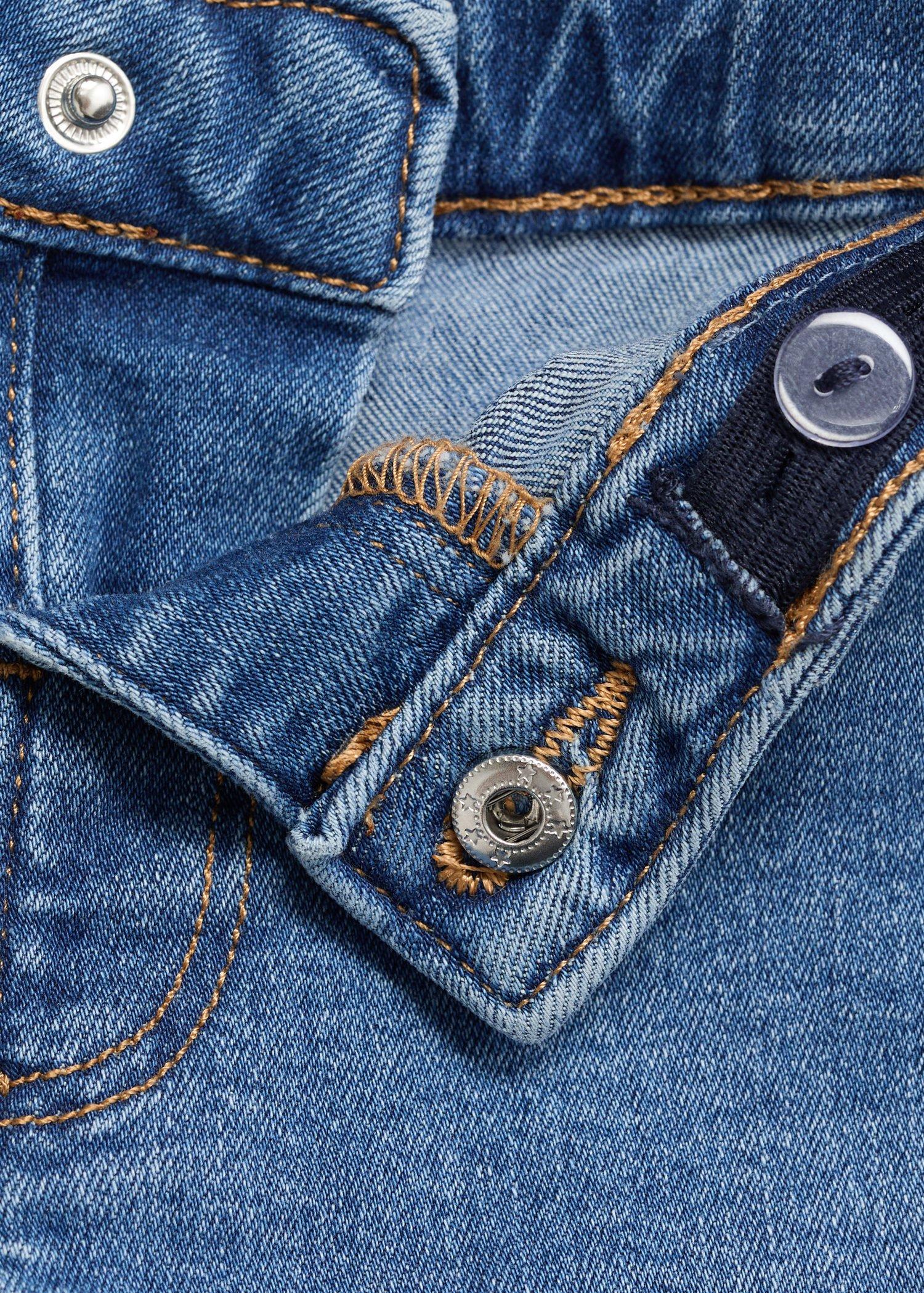 Blue Cotton Culotte Jeans, , large image number 3