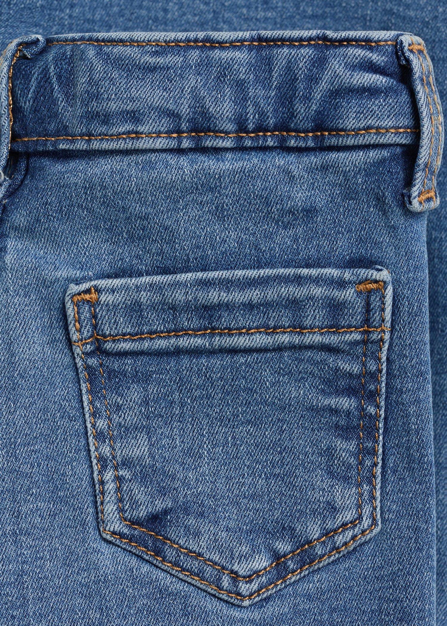 Blue Cotton Culotte Jeans, , large image number 4