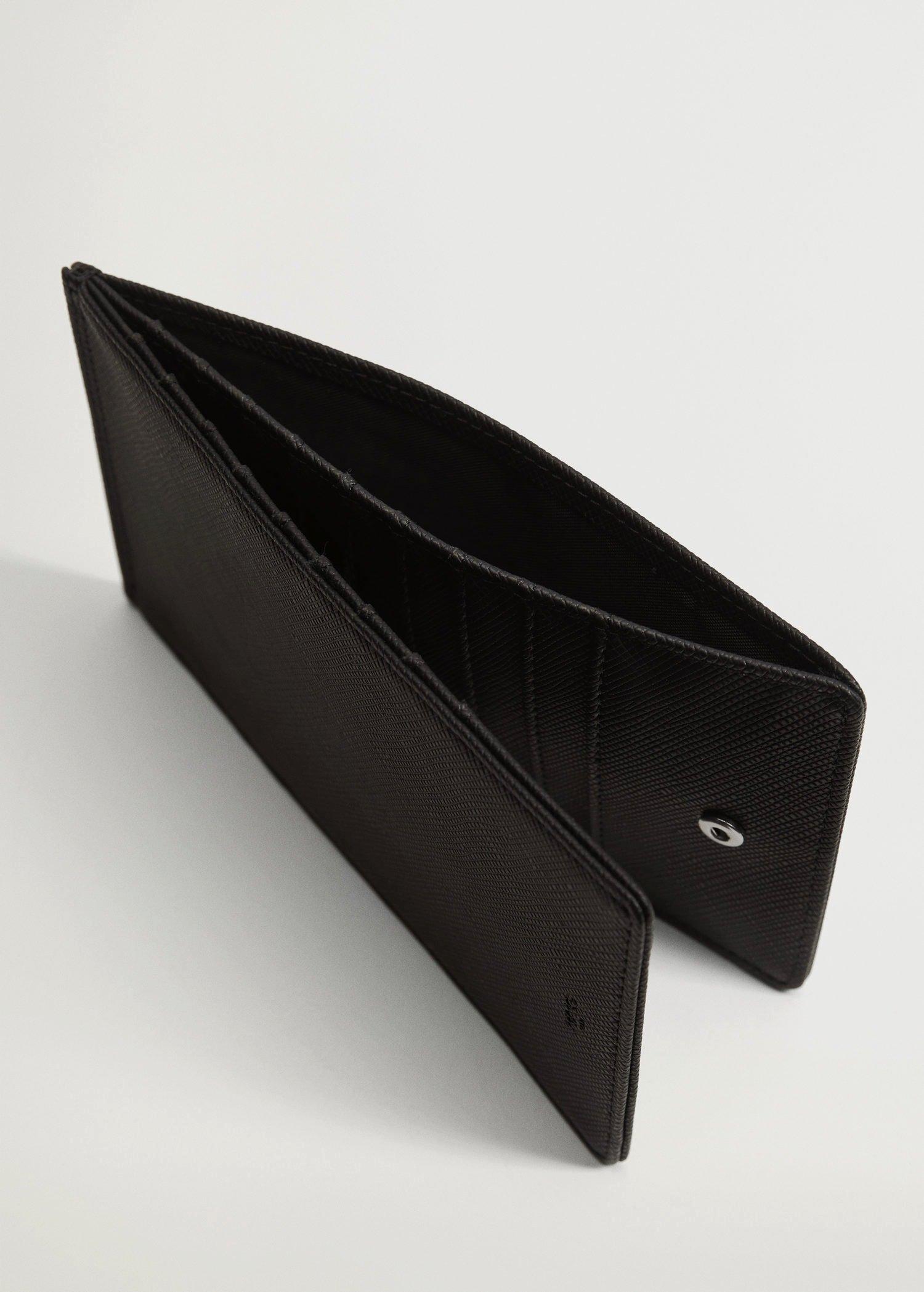 Black Saffiano Maxi Card Holder, Men, , large image number 0