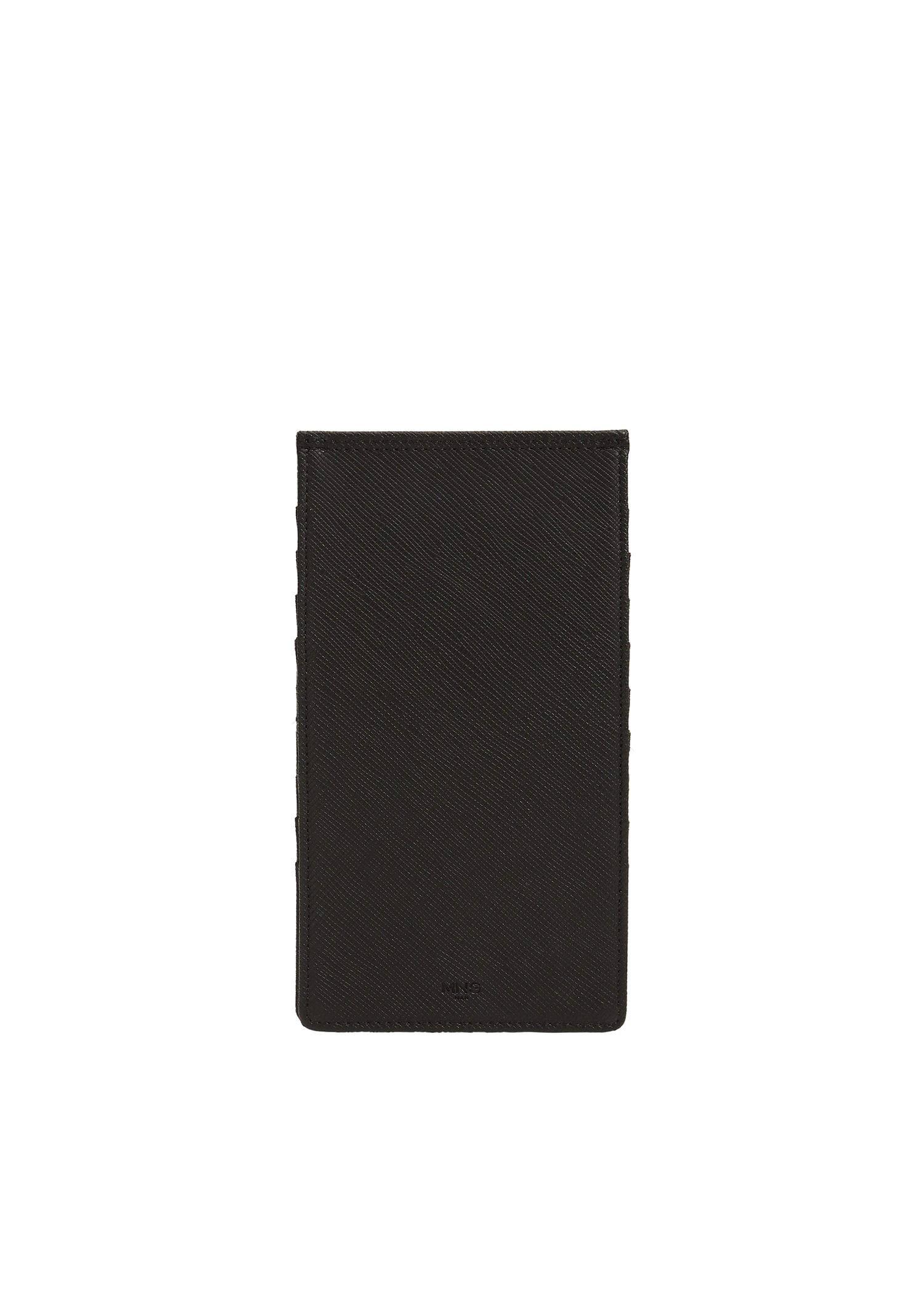 Black Saffiano Maxi Card Holder, Men, , large image number 1