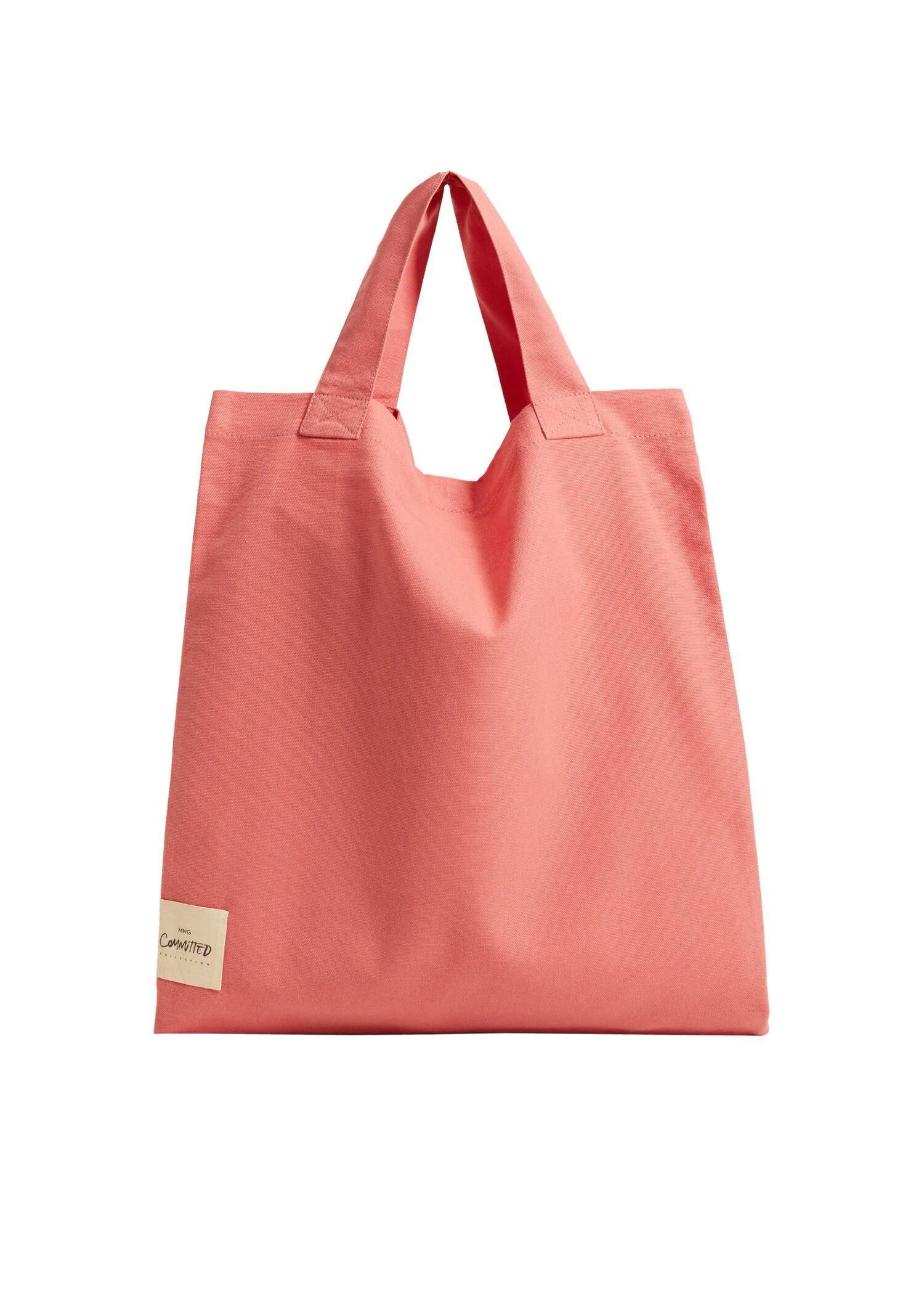 Pink Cotton Shopper Bag, Women, , large image number 0