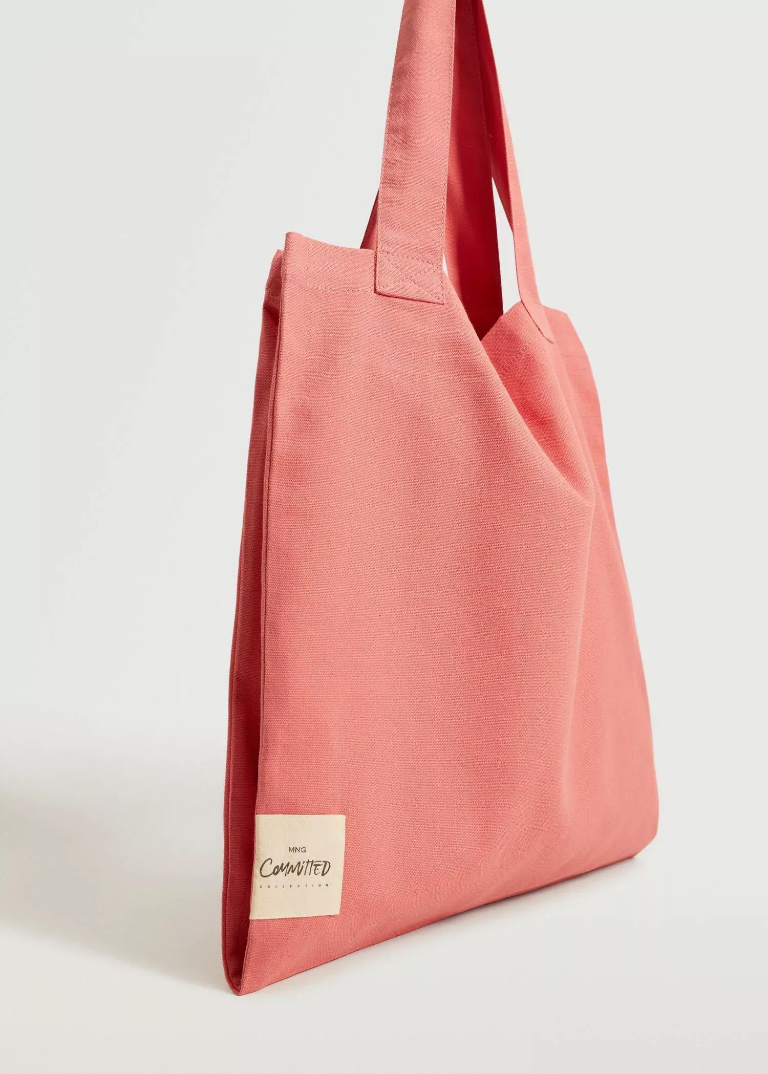 Pink Cotton Shopper Bag, Women, , large image number 1