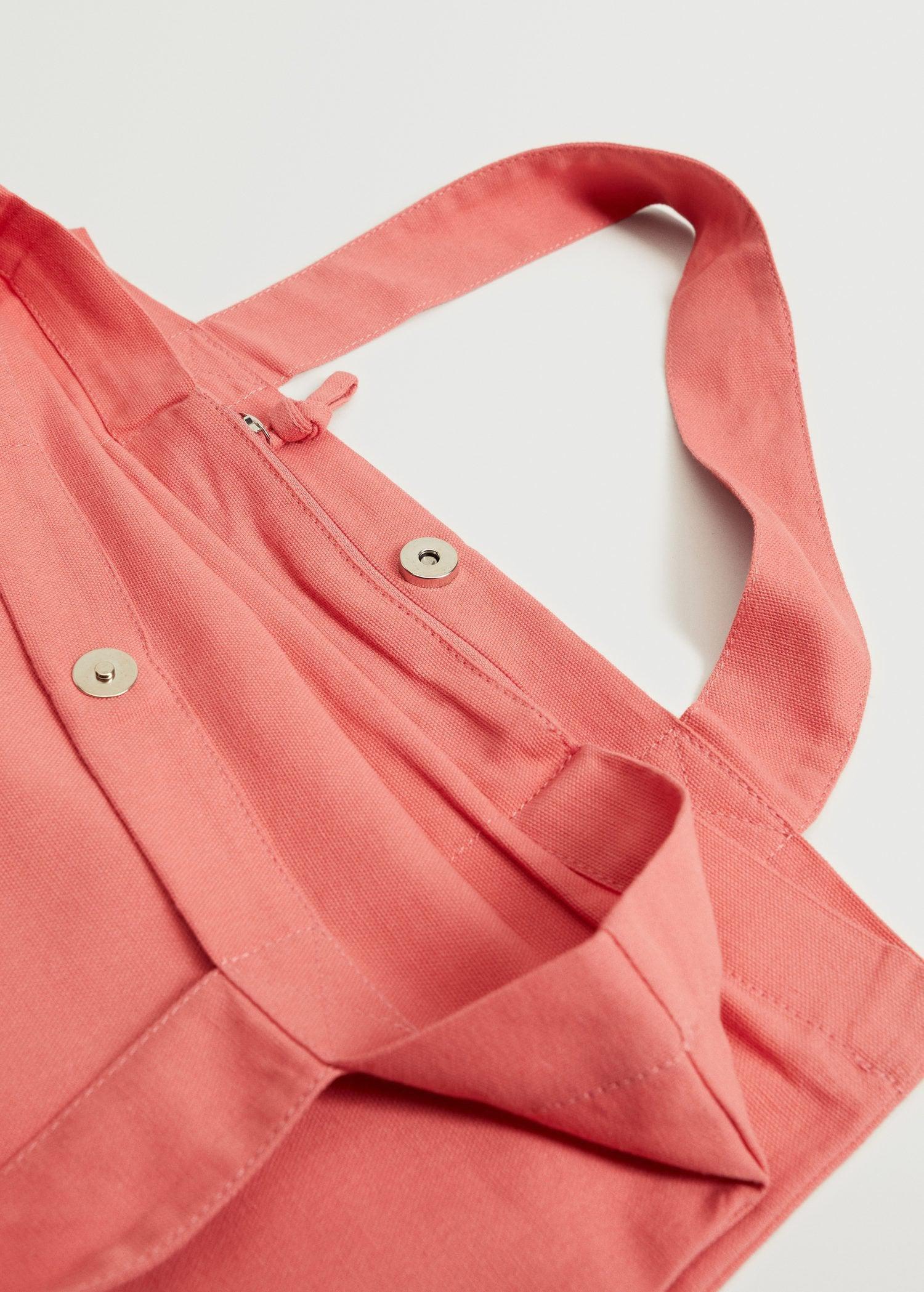 Pink Cotton Shopper Bag, Women, , large image number 2