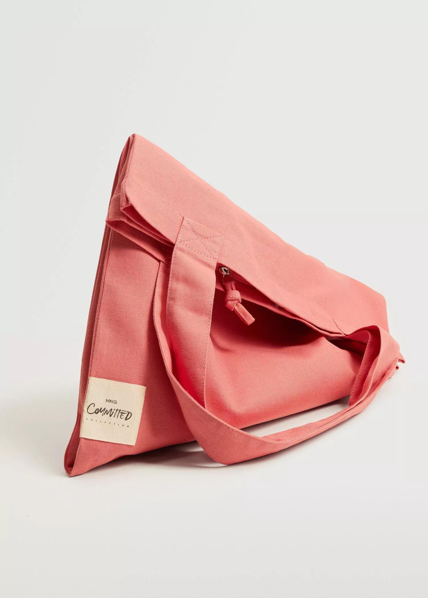 Pink Cotton Shopper Bag, Women, , large image number 3