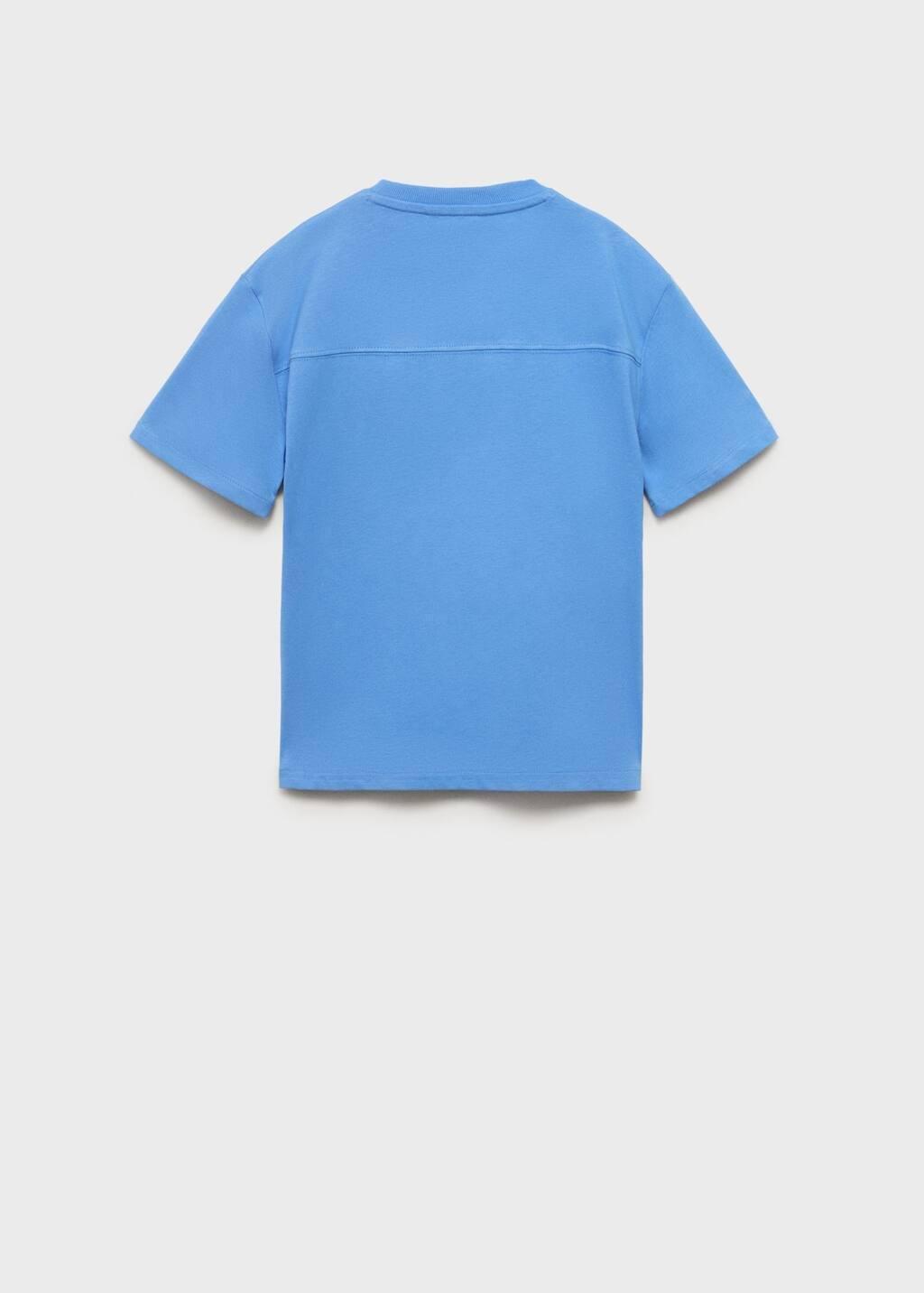 Blue Embossed Design T-Shirt, Kids Boys, , large image number 1