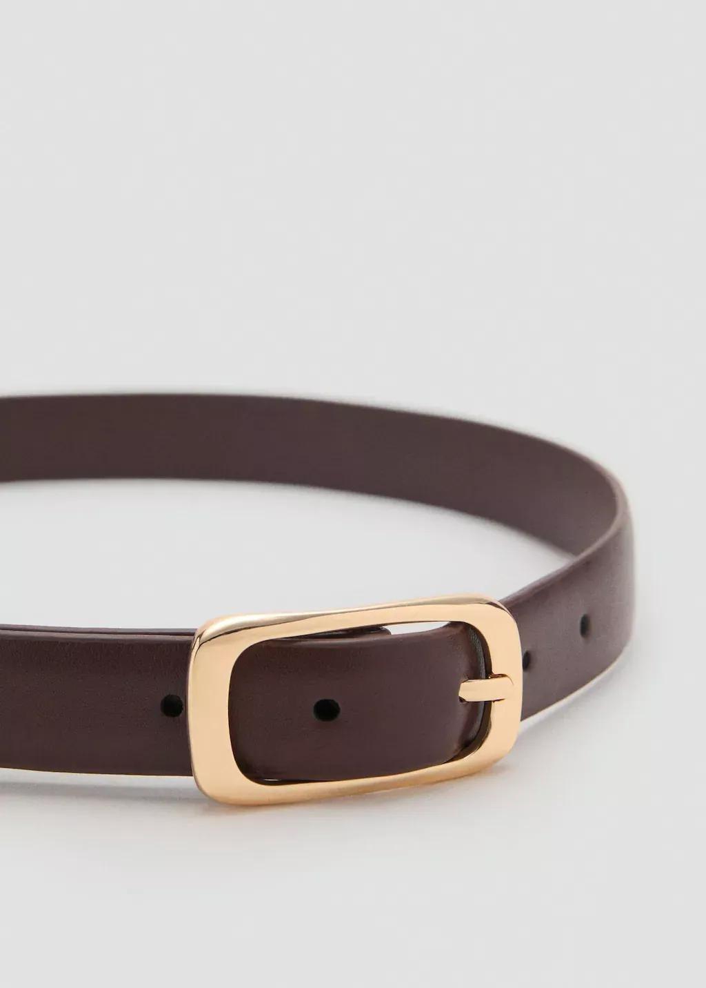Brown Rectangular Buckle Belt, , large image number 1
