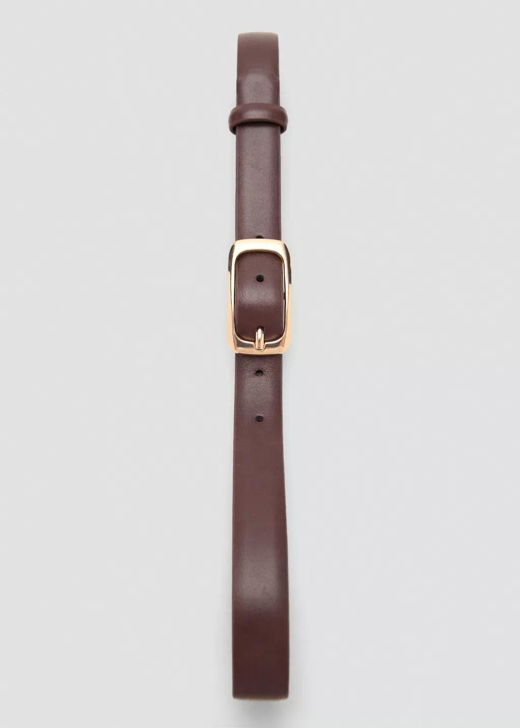 Brown Rectangular Buckle Belt, , large image number 2