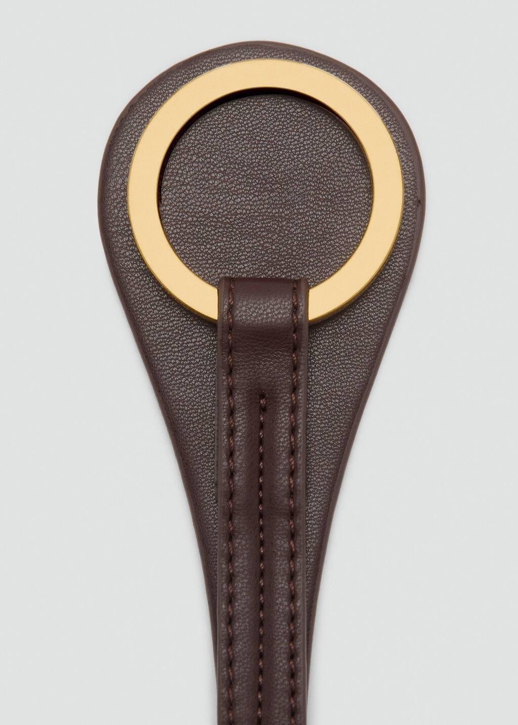 Brown Thin Belt With Maxi-Buckle, 0201_32, large image number 1