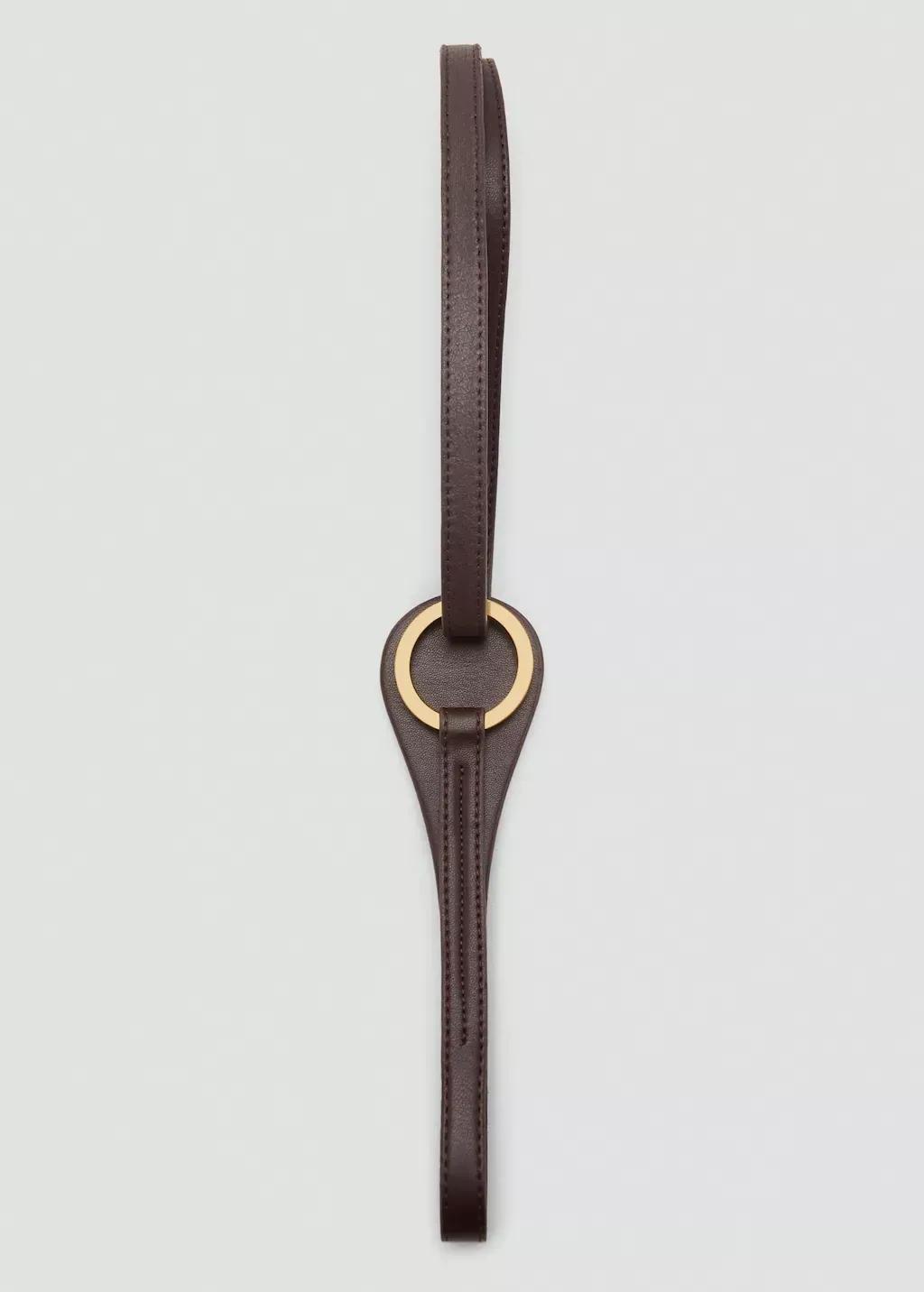 Brown Thin Belt With Maxi-Buckle, 0201_32, large image number 2