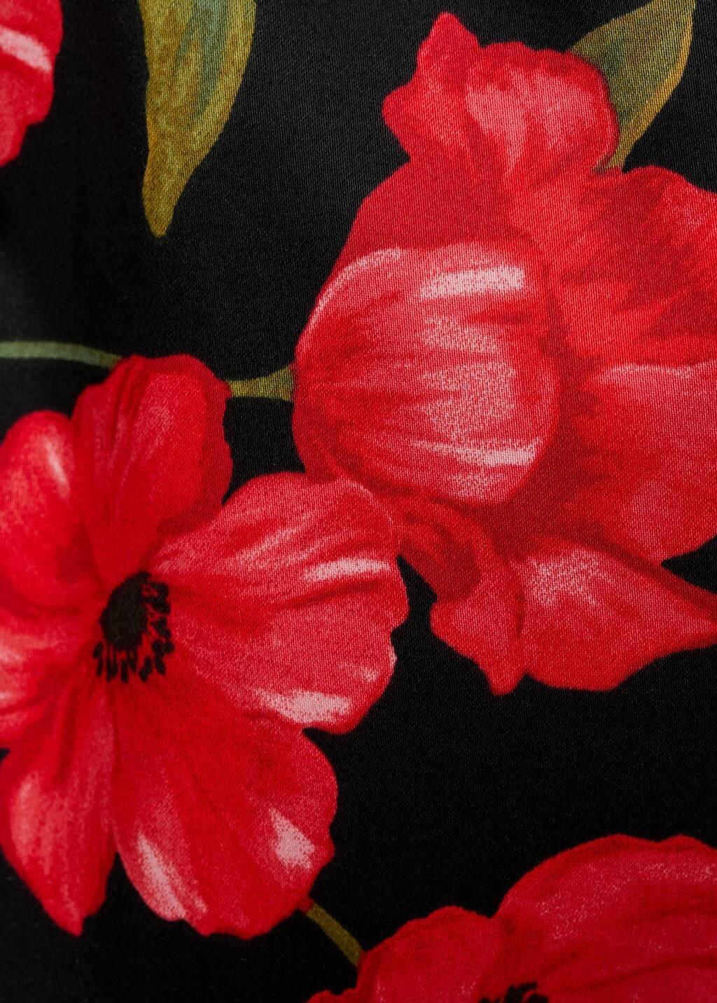 Black Floral Crop Top, , large image number 1