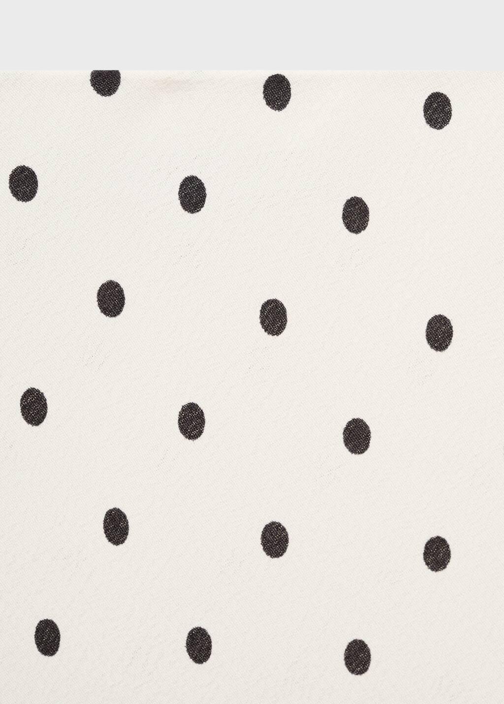 White Long Polka-Dot Skirt, Natural White, large image number 4