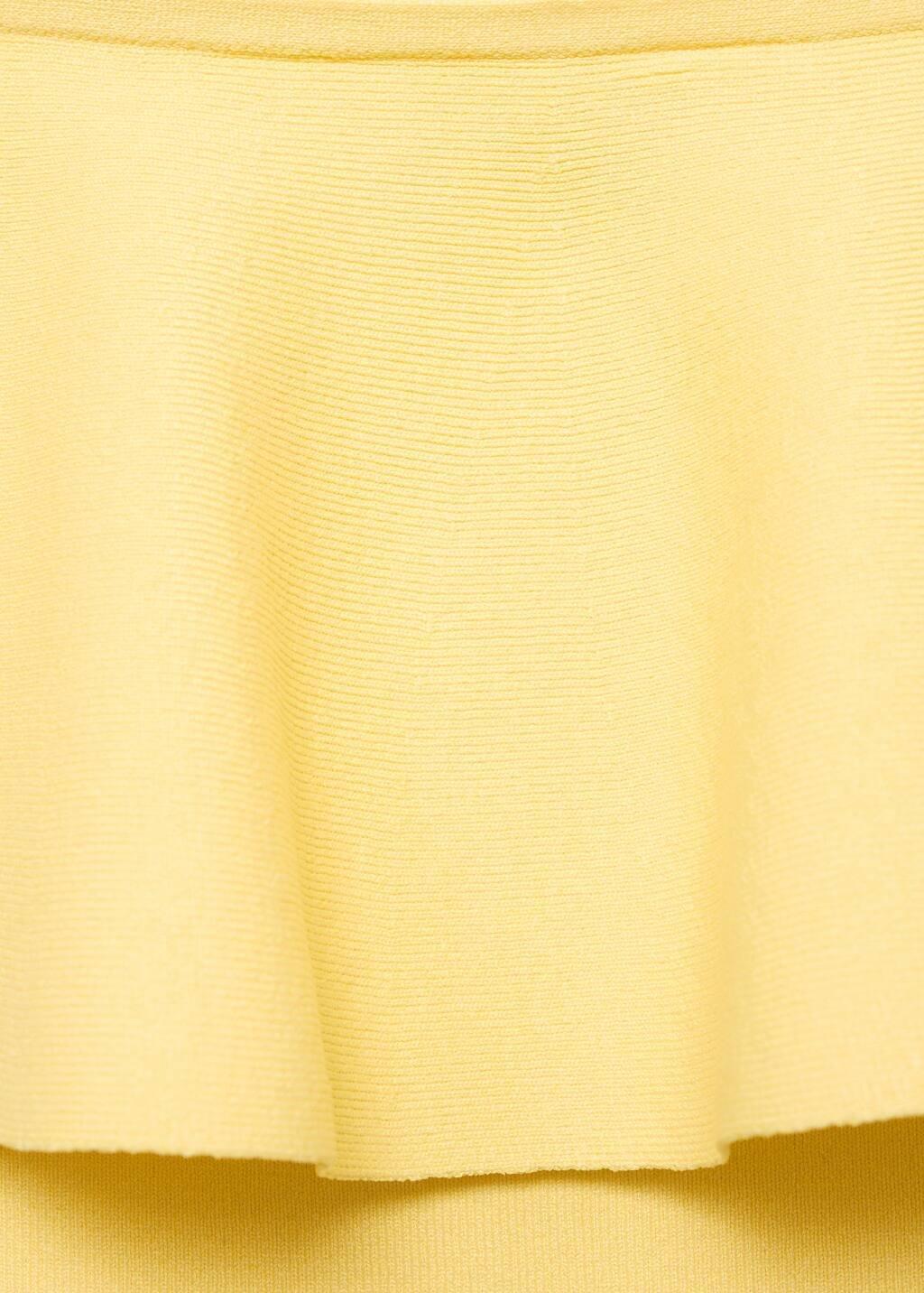 Yellow Maxi Ruffle Strapless Top, , large image number 2