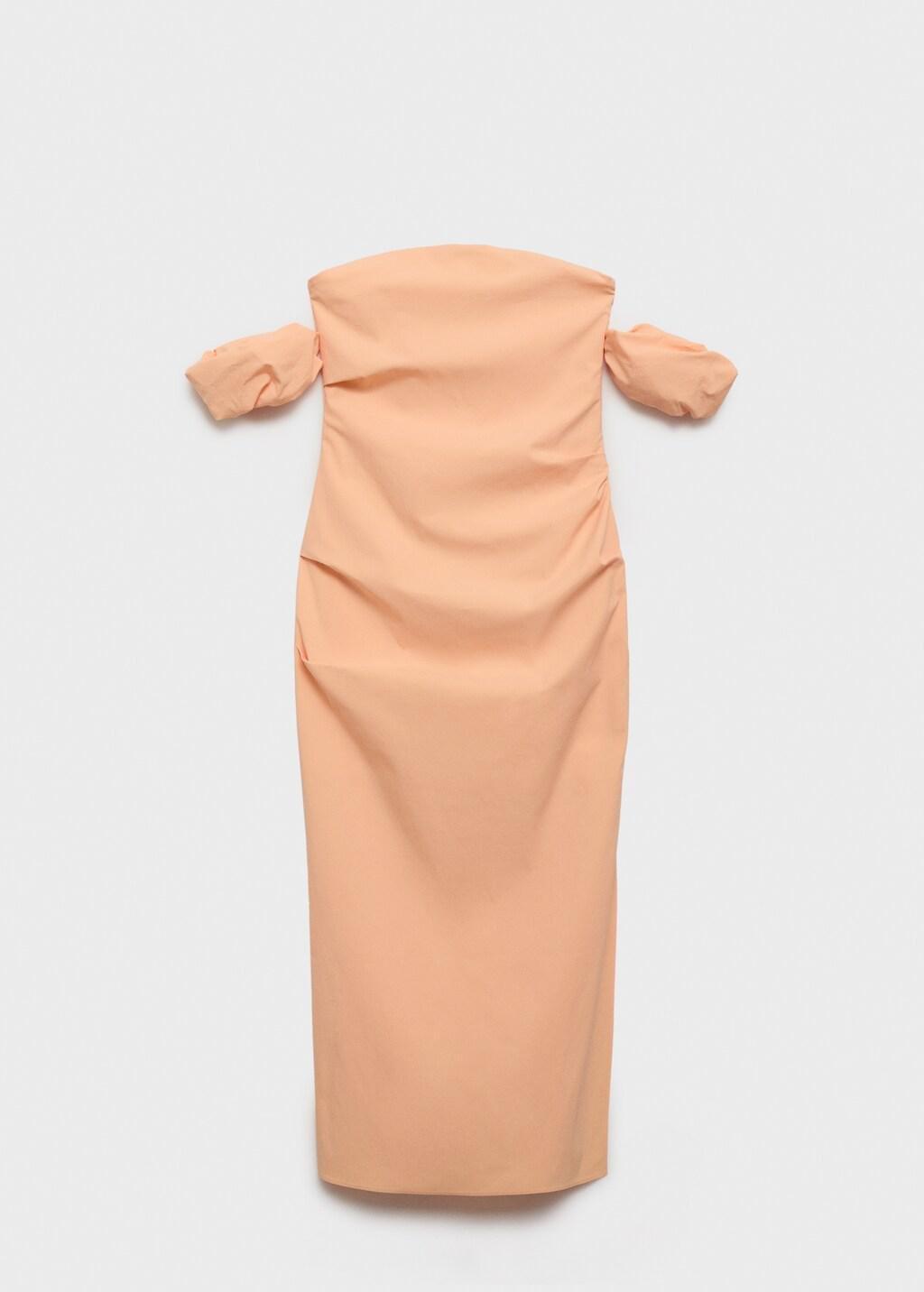 Orange Strapless Midi-Dress, , large image number 12