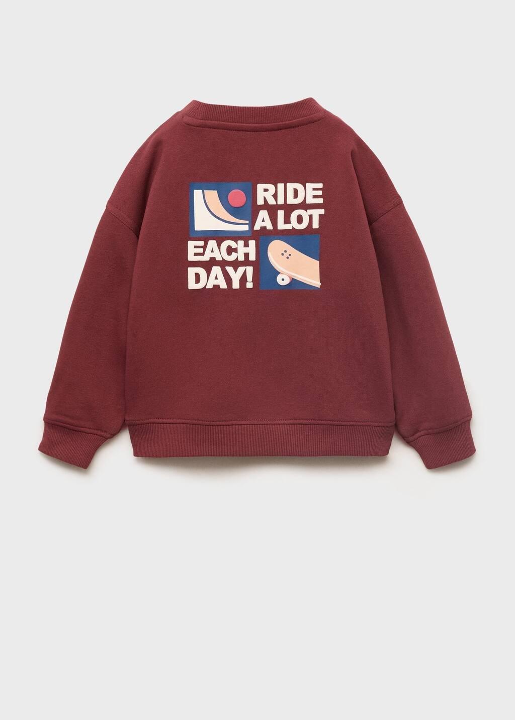 MEDIUM RED Message printed sweatshirt, Baby Boy, , large image number 1