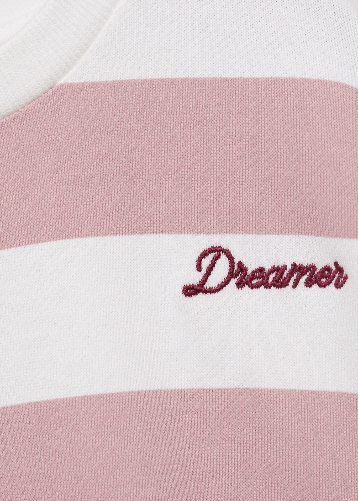 Pink Striped Sweatshirt With Embroidered Detail, , large image number 8