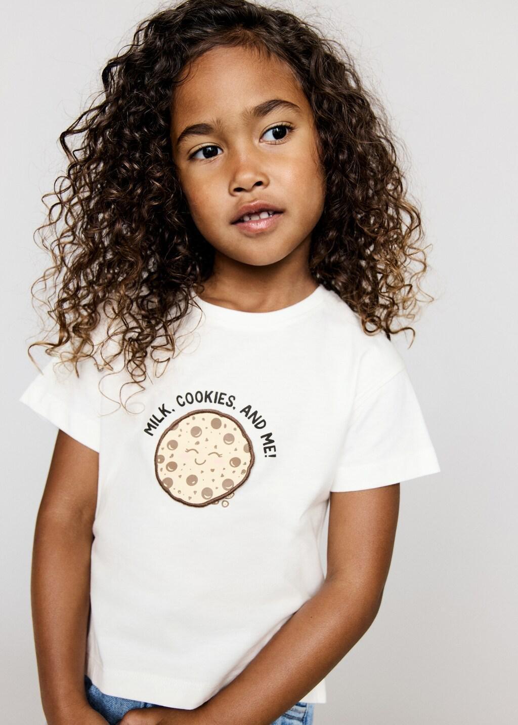 White Embossed Detail Printed T-Shirt, Baby Girls, , large image number 6