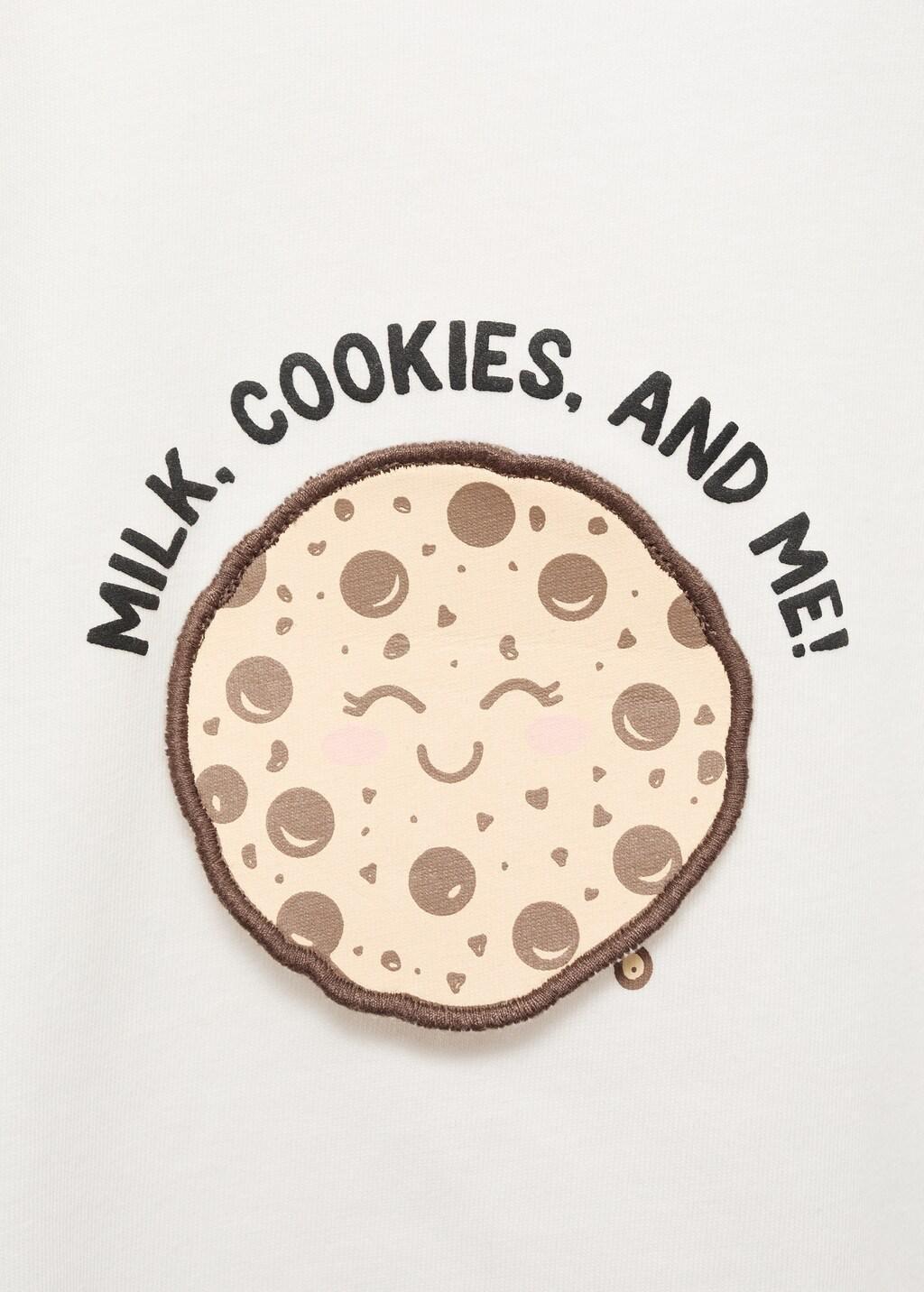 White Embossed Detail Printed T-Shirt, Baby Girls, Natural White, large image number 9