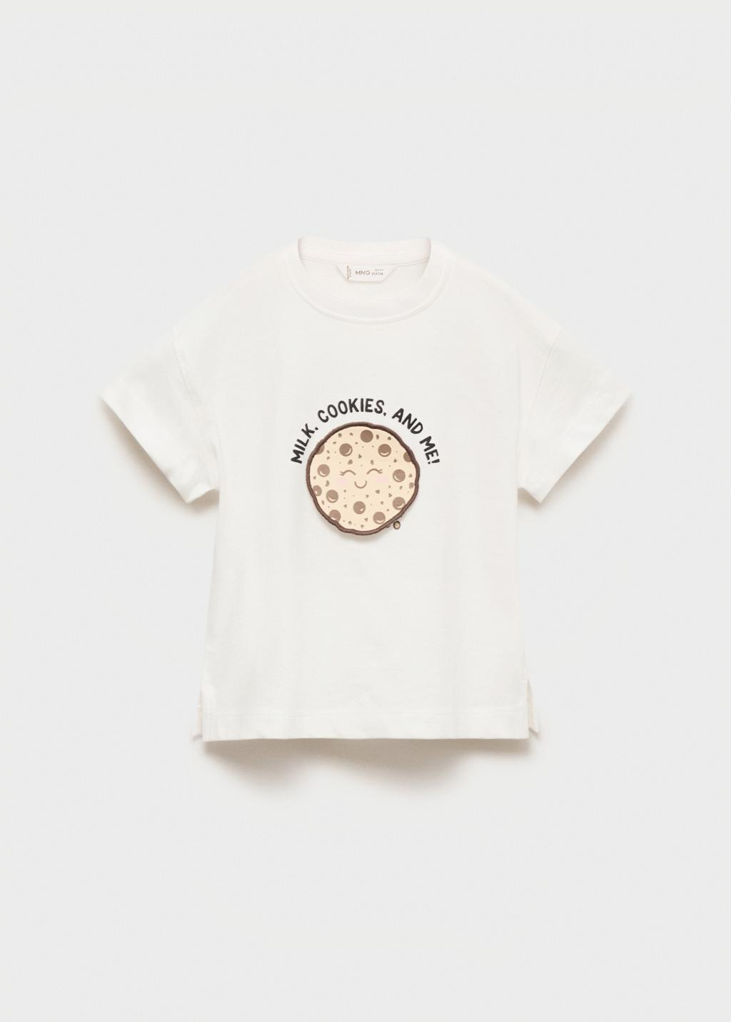 White Embossed Detail Printed T-Shirt, Baby Girls, Natural White, large image number 12