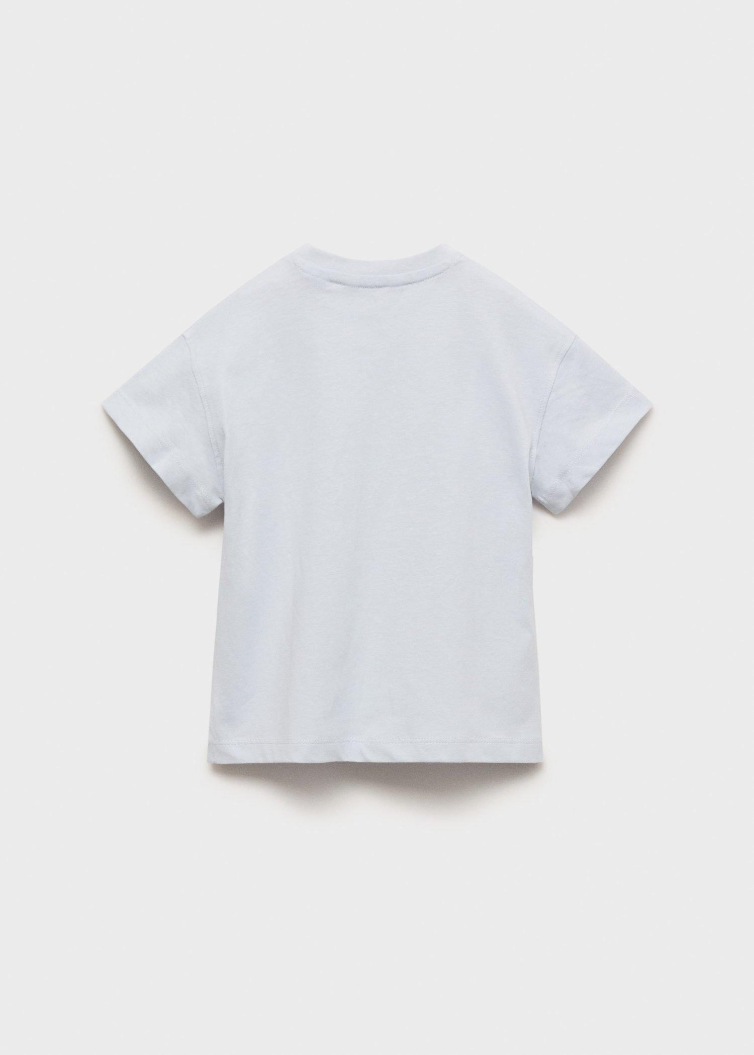 Blue Embossed Detail Printed T-Shirt, Baby Girls, , large image number 1