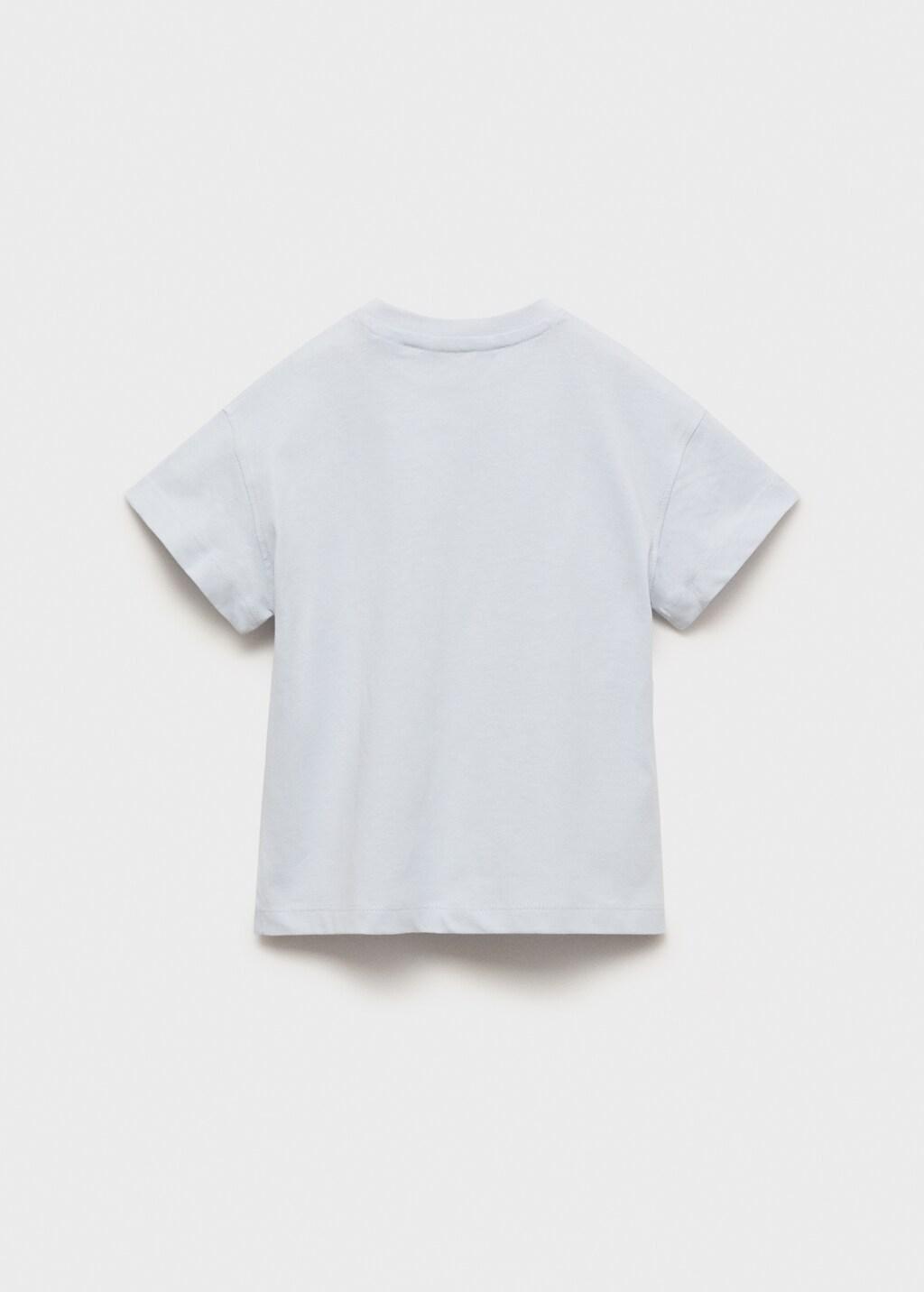 Blue Embossed Detail Printed T-Shirt, Baby Girls, , large image number 4