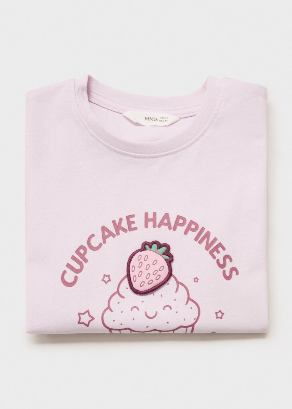 Purple Embossed Detail Printed T-Shirt, Baby Girls, , large image number 2