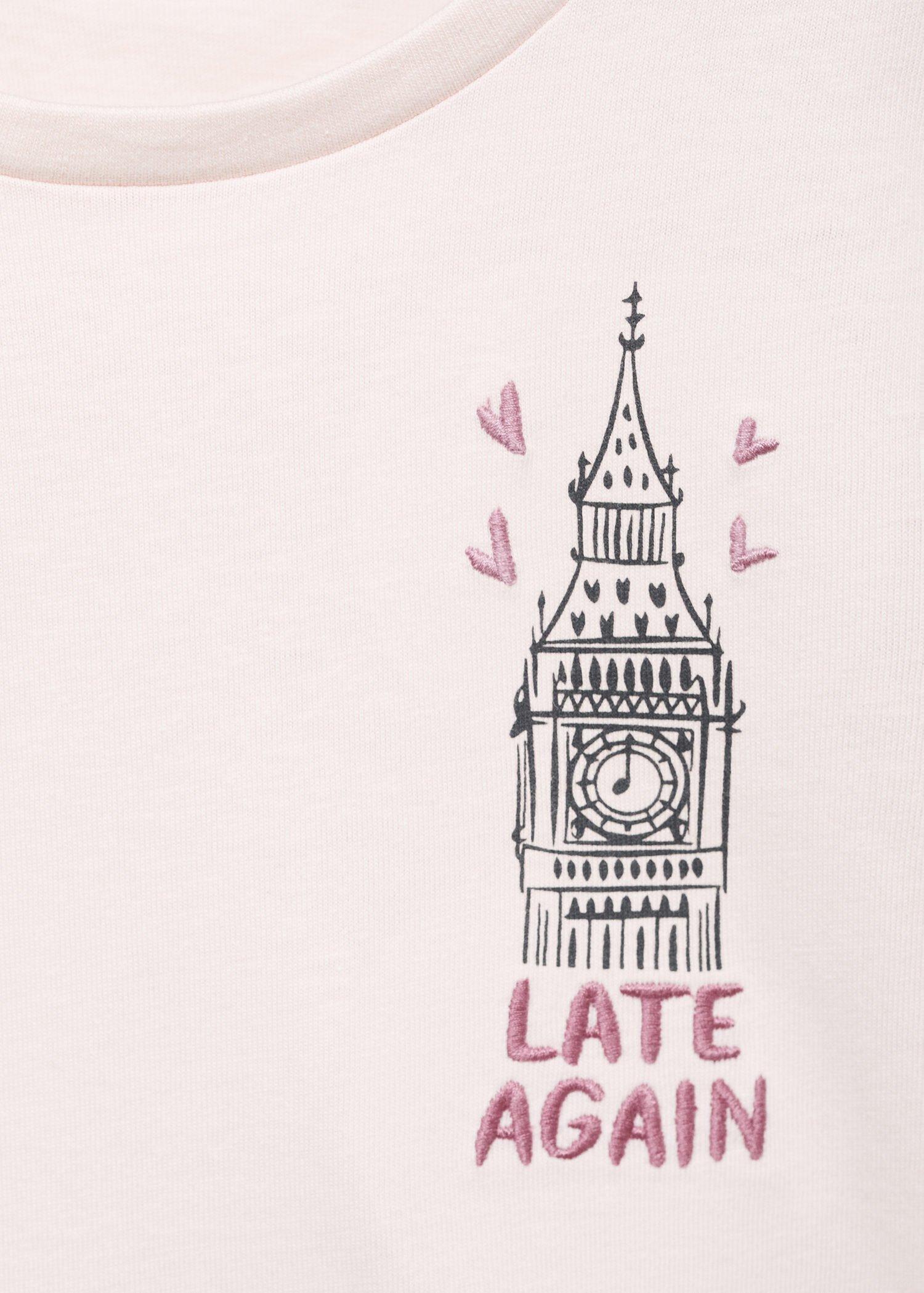Pink Printed Cotton-Blend T-Shirt, Baby Girls, , large image number 2