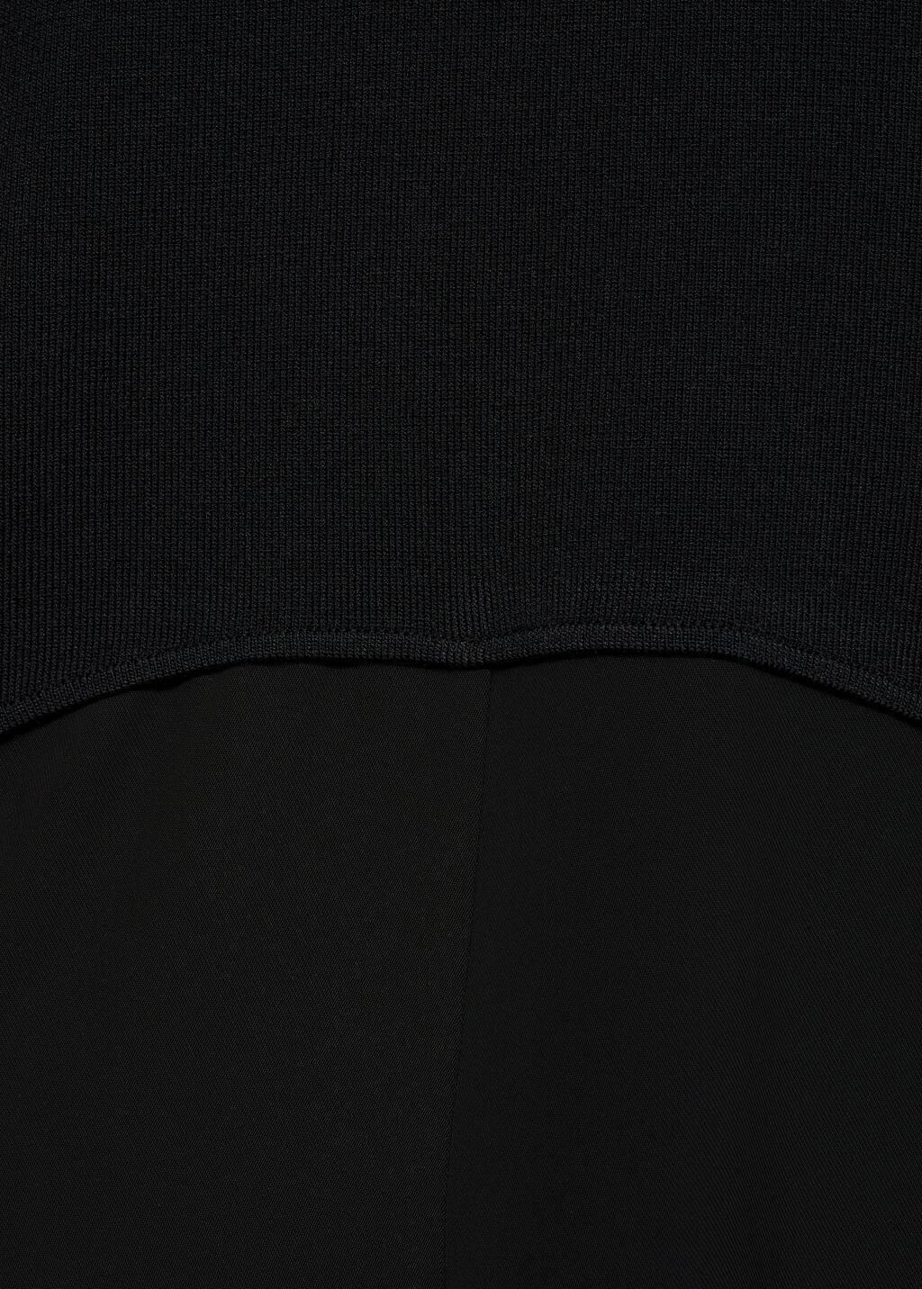 Black Halter-Neck Combo Dress, , large image number 1