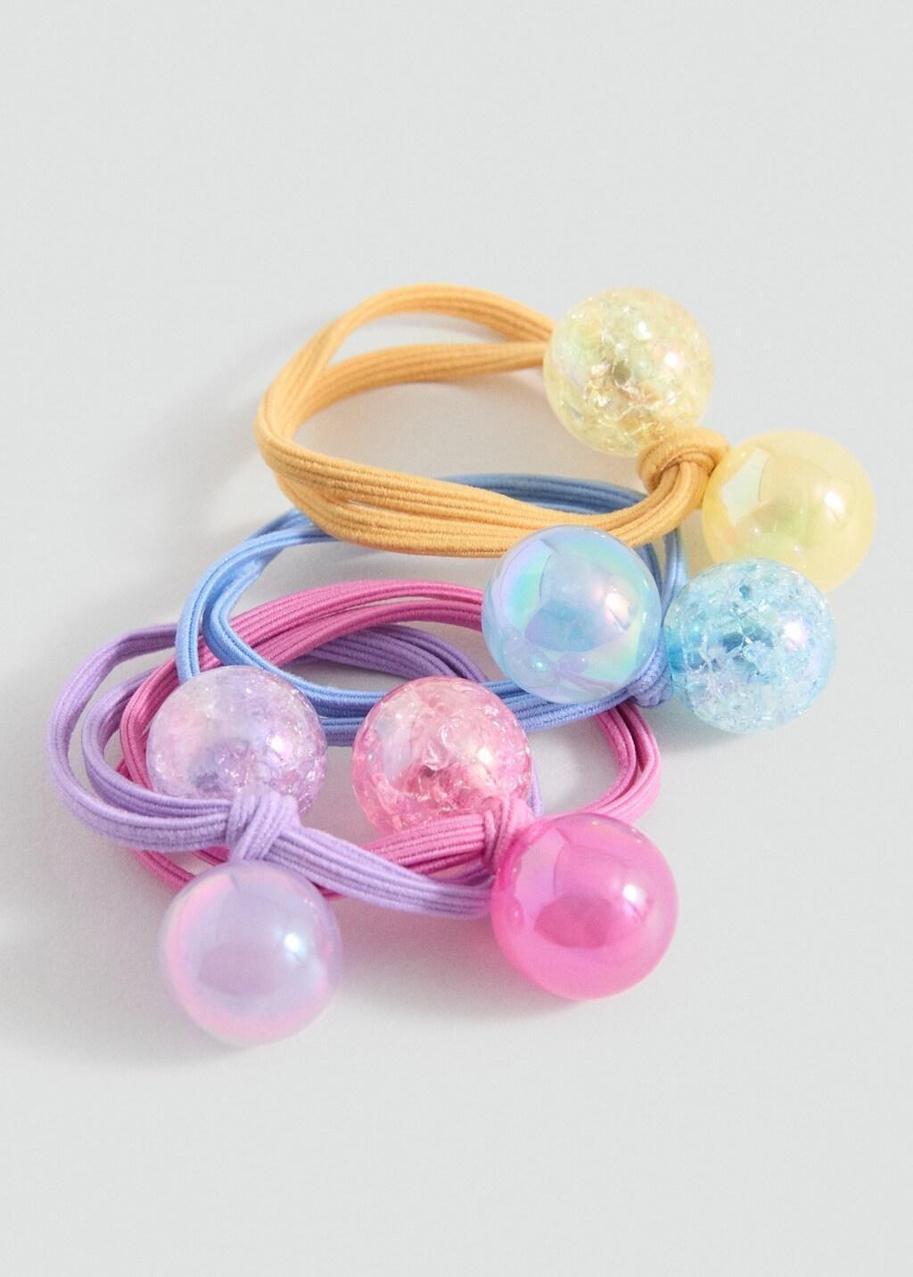 PINK Pack of 4 scrunchies, Kids Girl, Pink, large image number 1