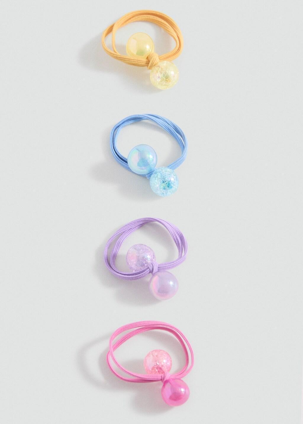 PINK Pack of 4 scrunchies, Kids Girl, Pink, large image number 2