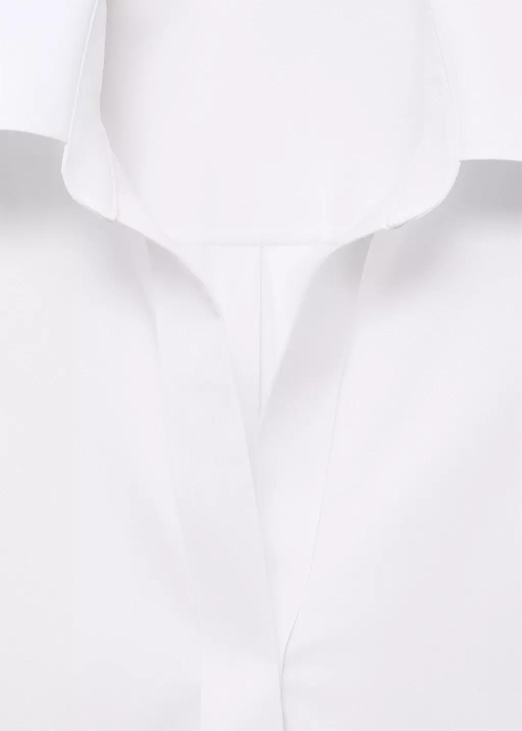 White Shirt With Concealed Placket And Collar, , large image number 2
