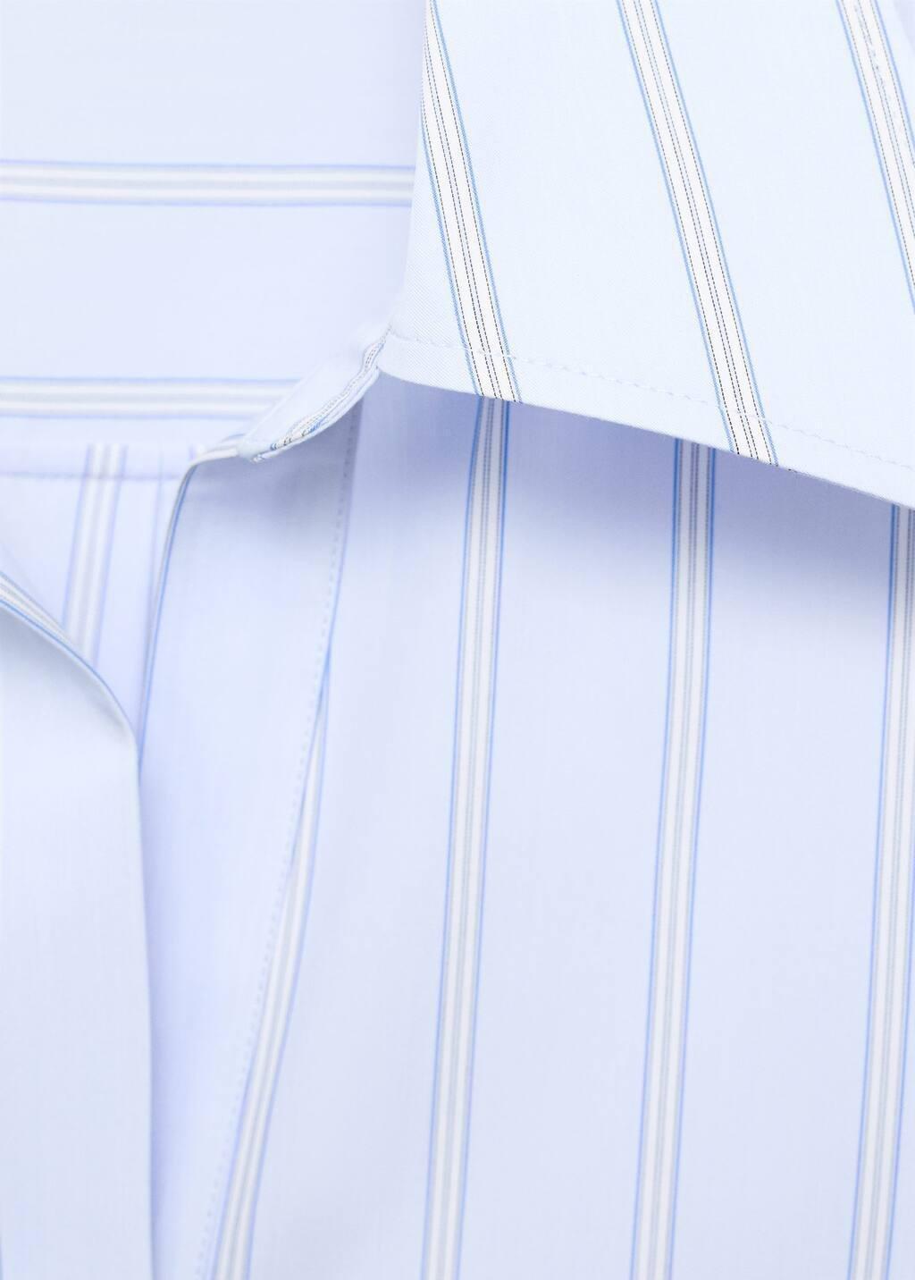 Blue Lt Pastel Lapels Striped Shirt, , large image number 2