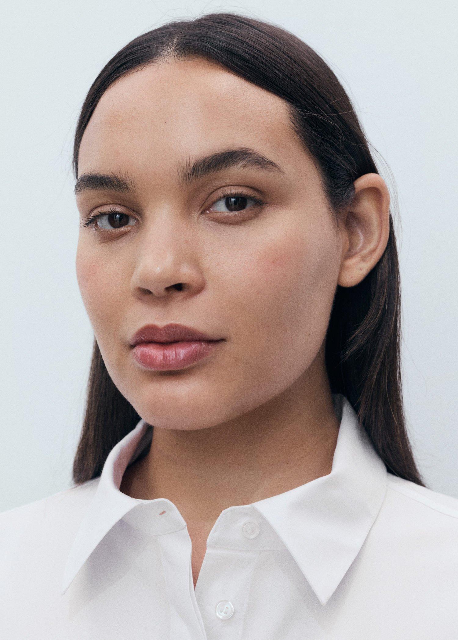 White Short Poplin Shirt, Natural White, large image number 6