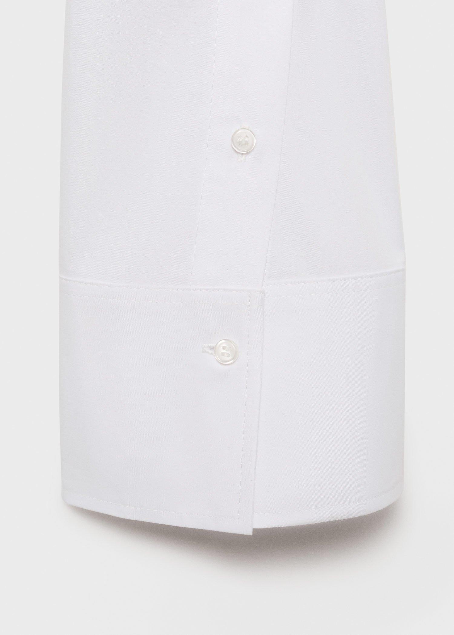 NATURAL WHITE Cropped poplin shirt, , large image number 11